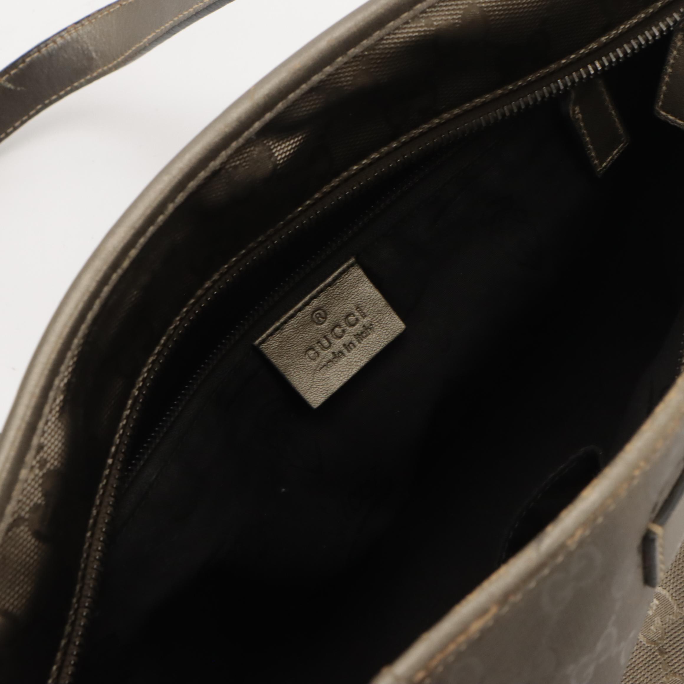 Gucci GG Imprime Supreme Canvas and Leather Tote