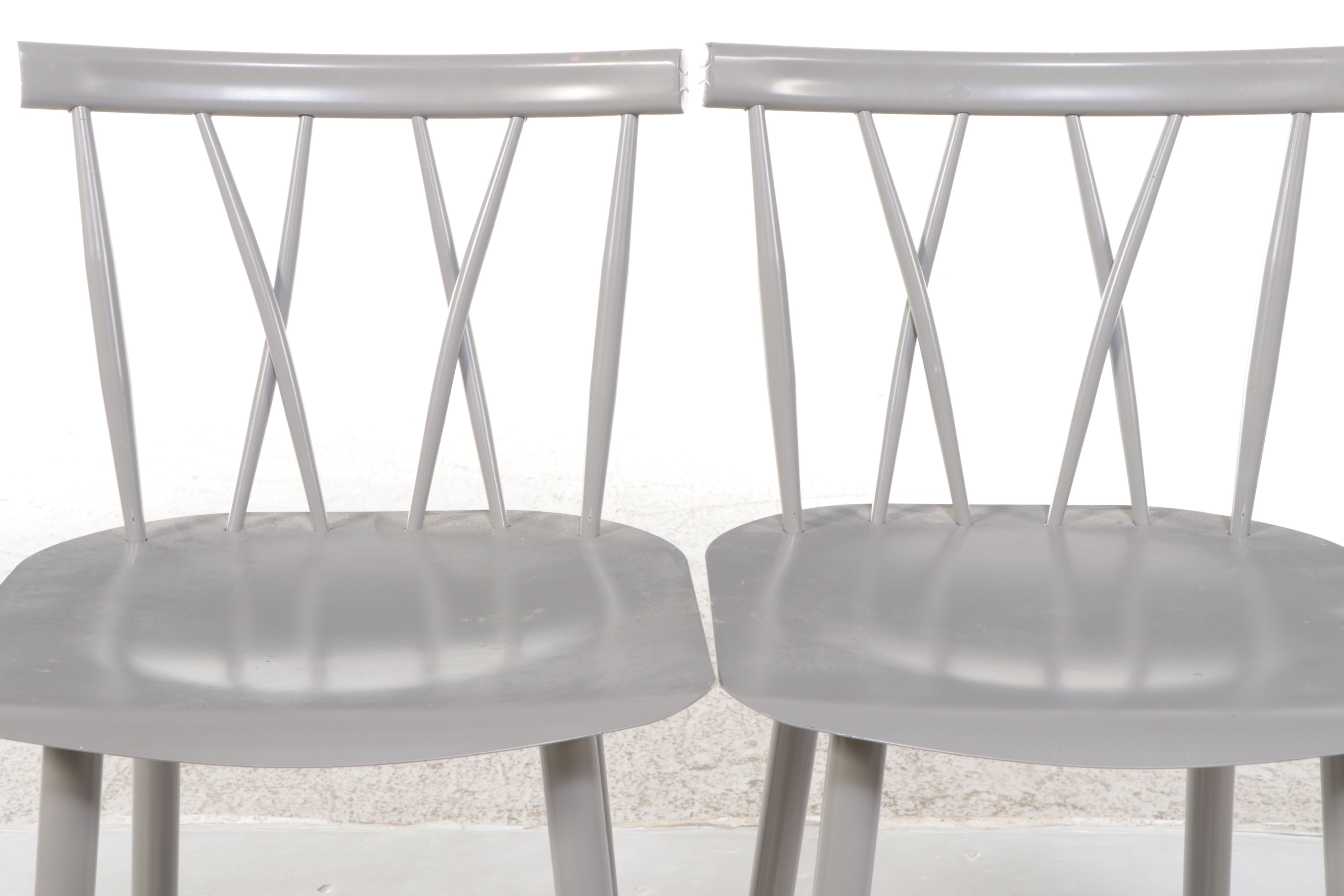 Pair of Modern Metal Barstools