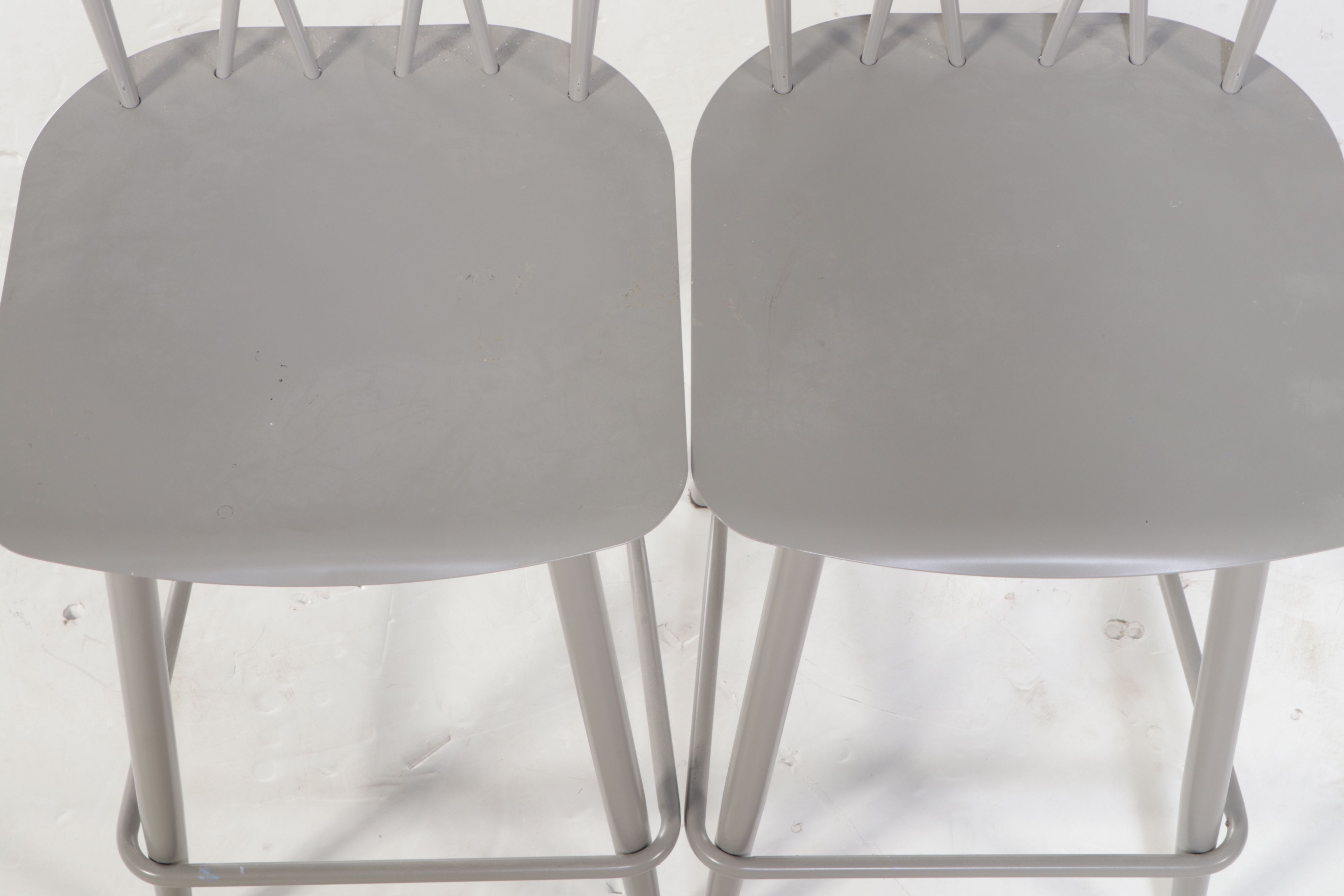 Pair of Modern Metal Barstools