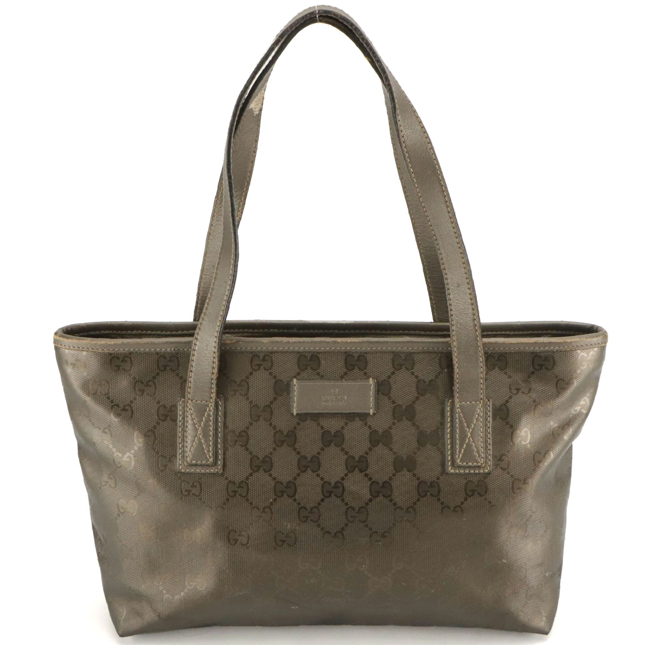 Gucci GG Imprime Supreme Canvas and Leather Tote