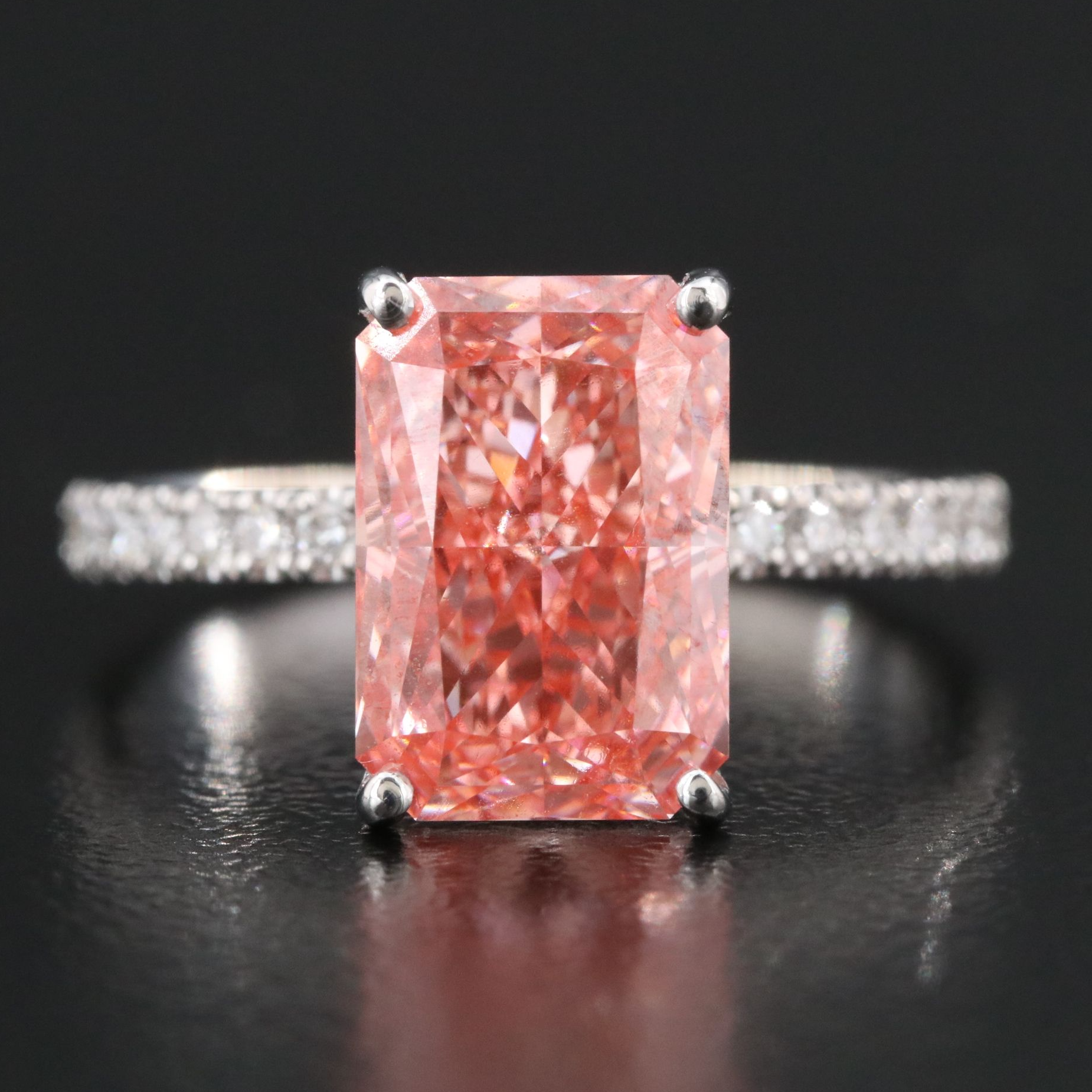 18K 3.89 CTW Lab Grown Diamond Ring with IGI Report