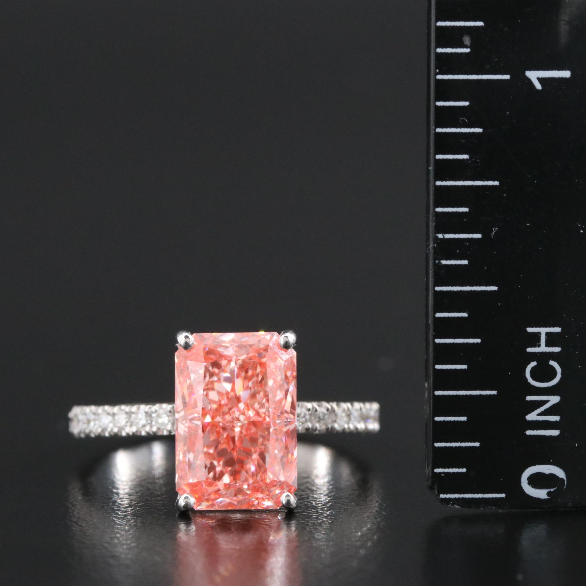 18K 3.89 CTW Lab Grown Diamond Ring with IGI Report