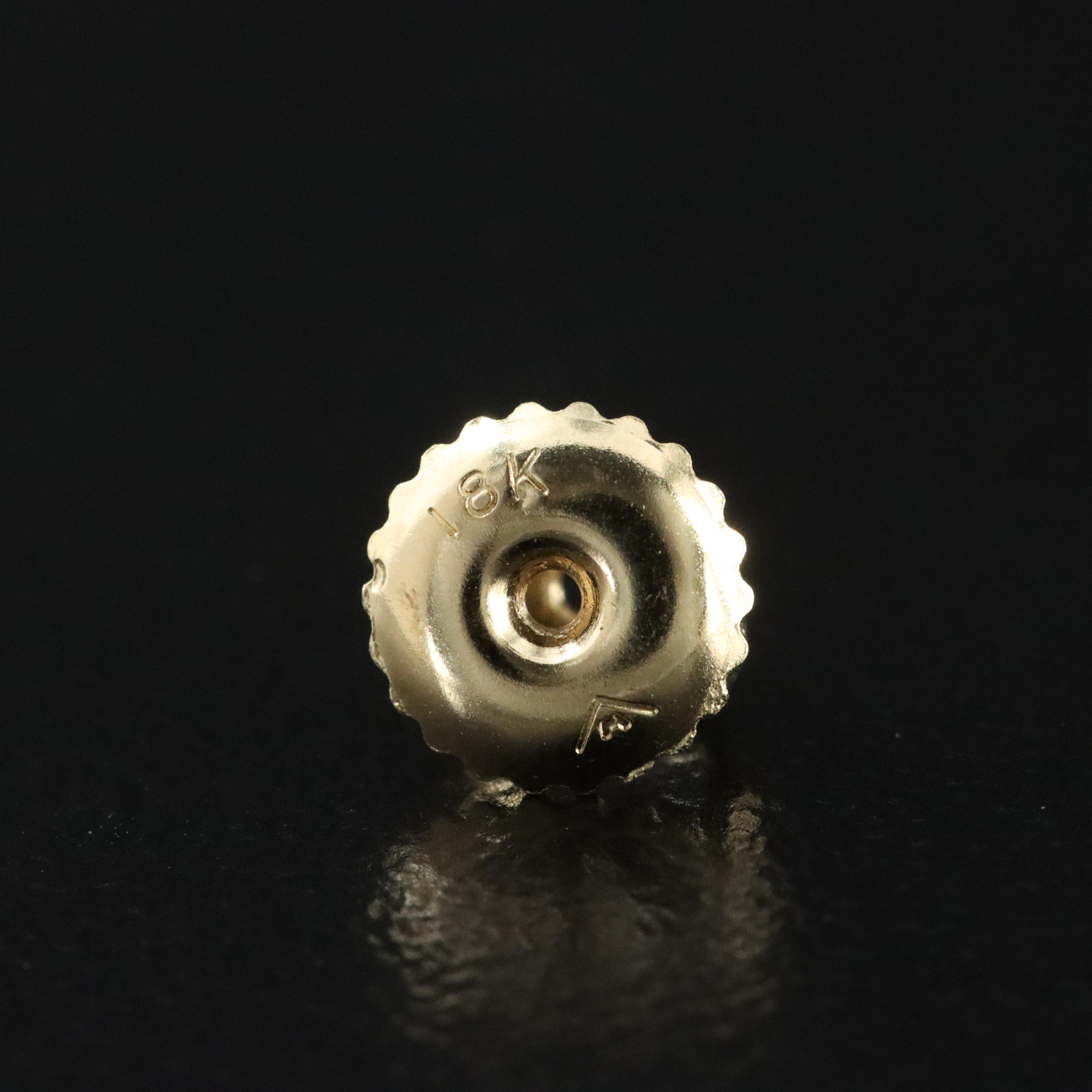 18K 2.03 CTW Lab Grown Diamond Solitaire Stud Earrings with IGI Report