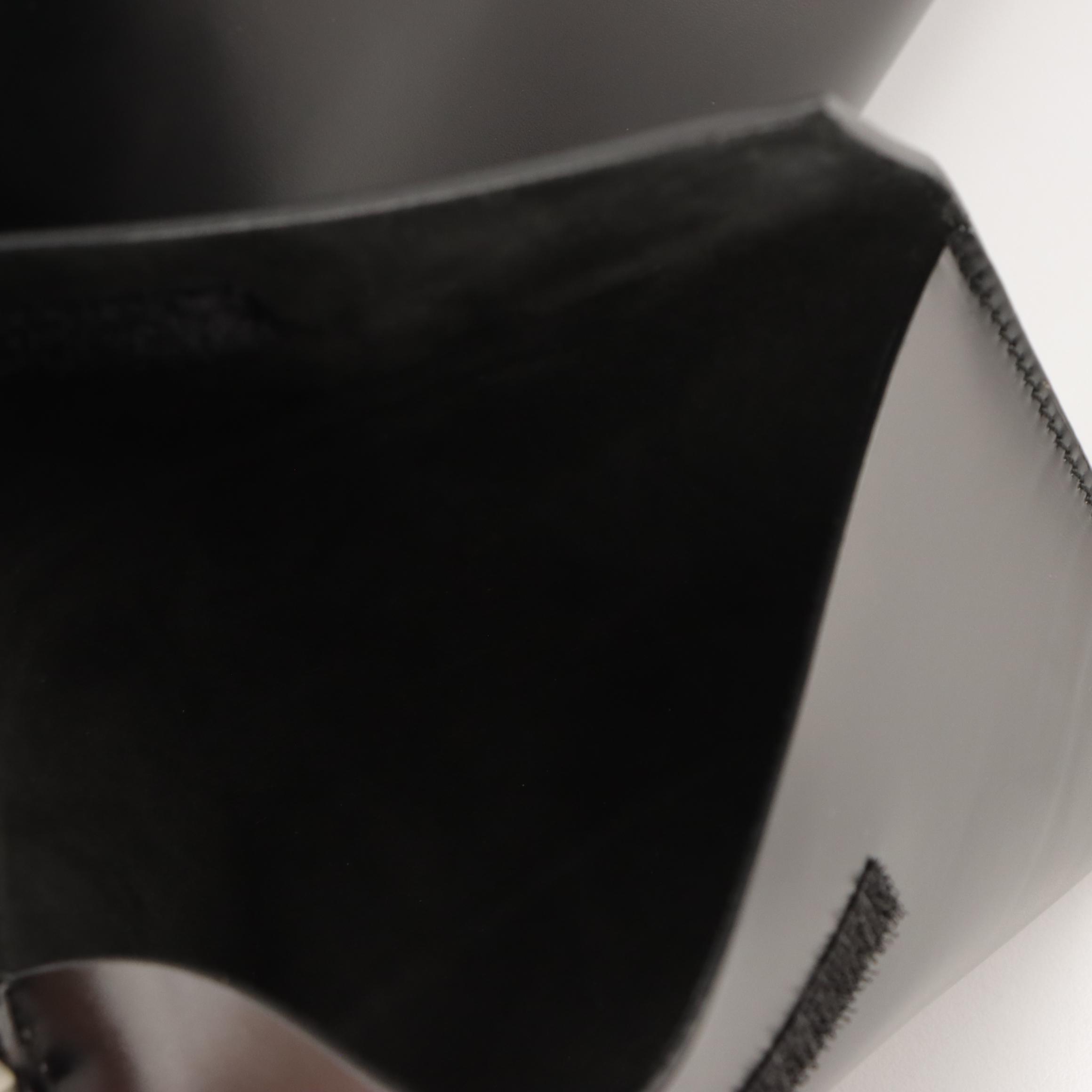 Prada Black Leather Tote with Flap Pouch