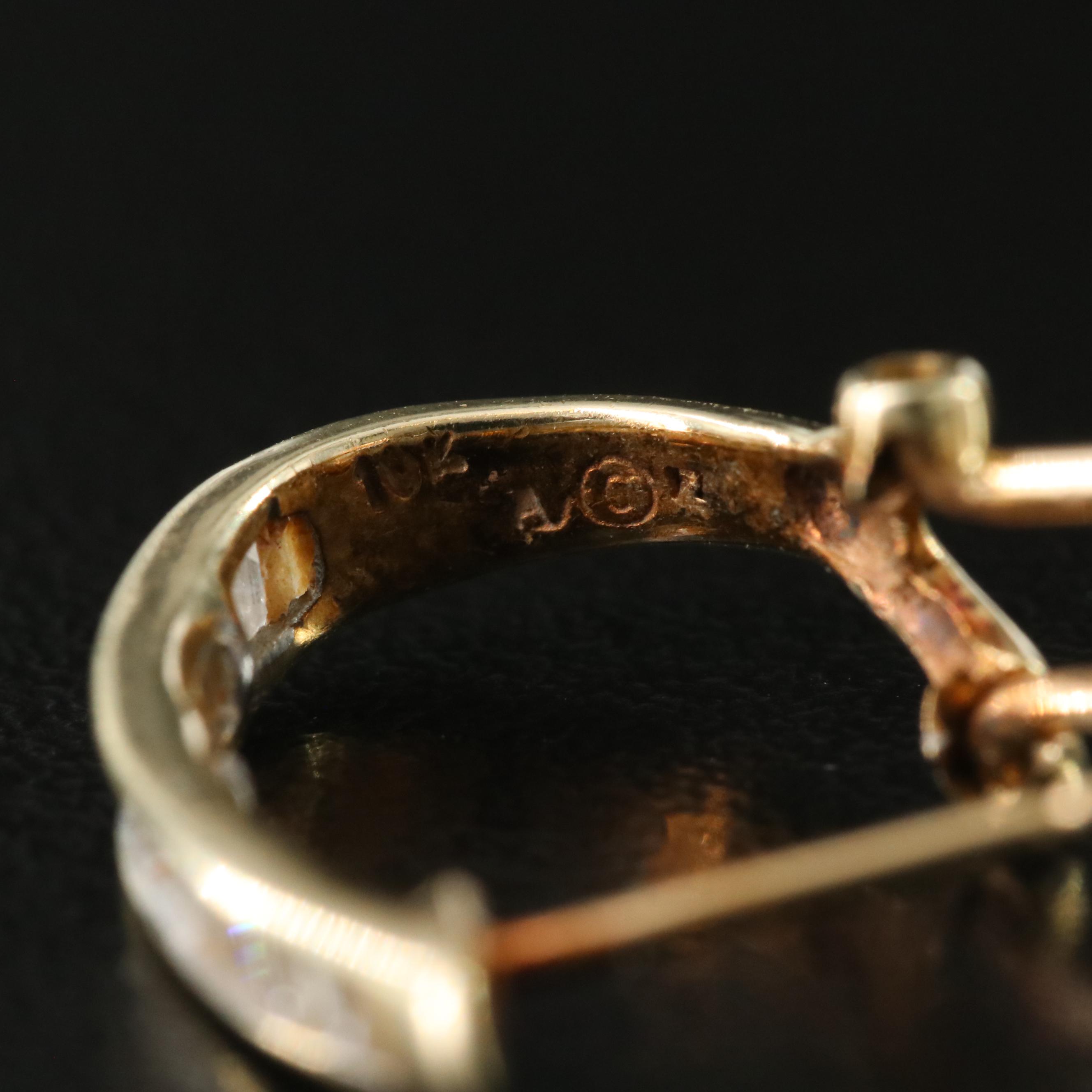 10K 0.50 CTW Diamond J Hoop Earrings