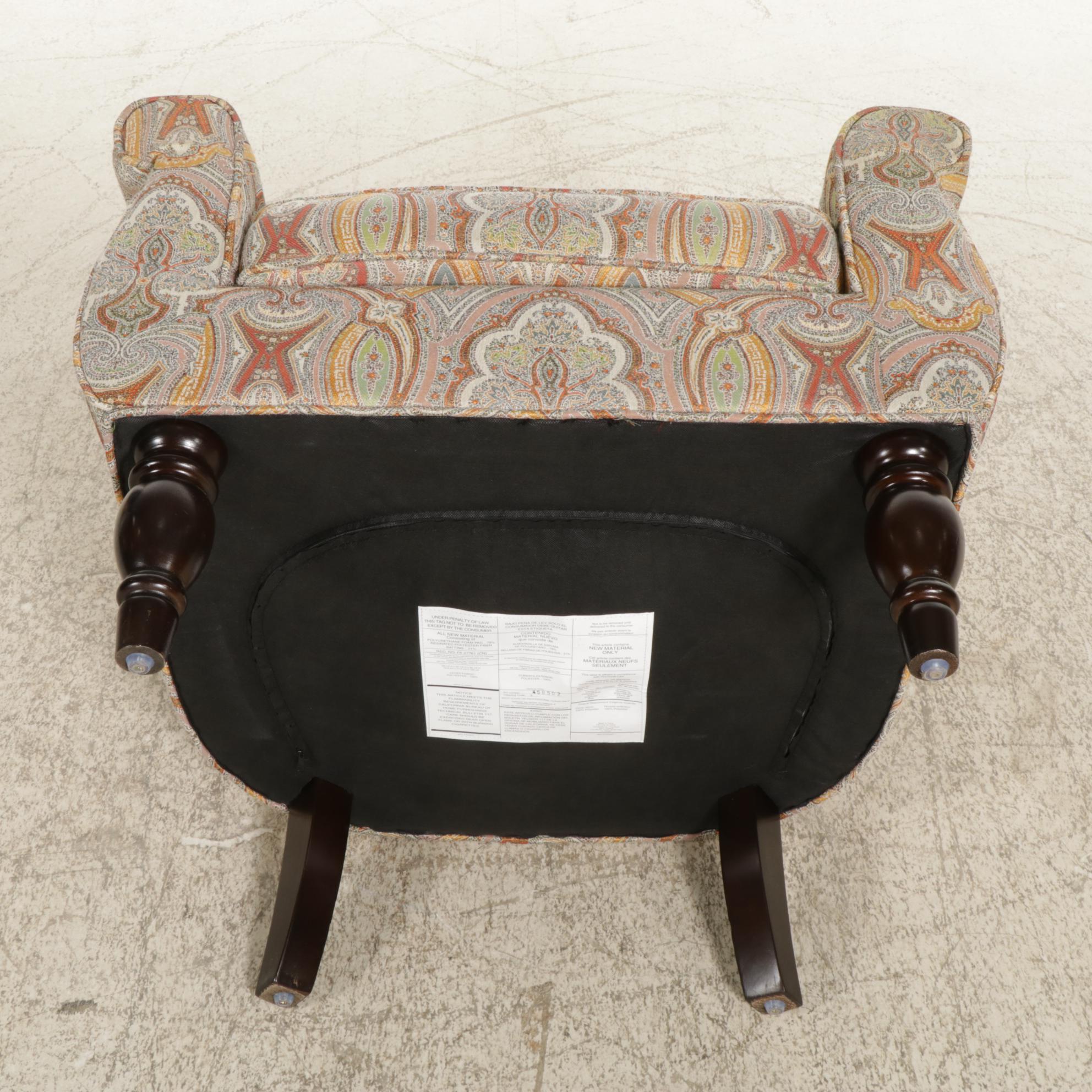 Pier 1 Button Tufted Upholstered Armchair, 21st Century