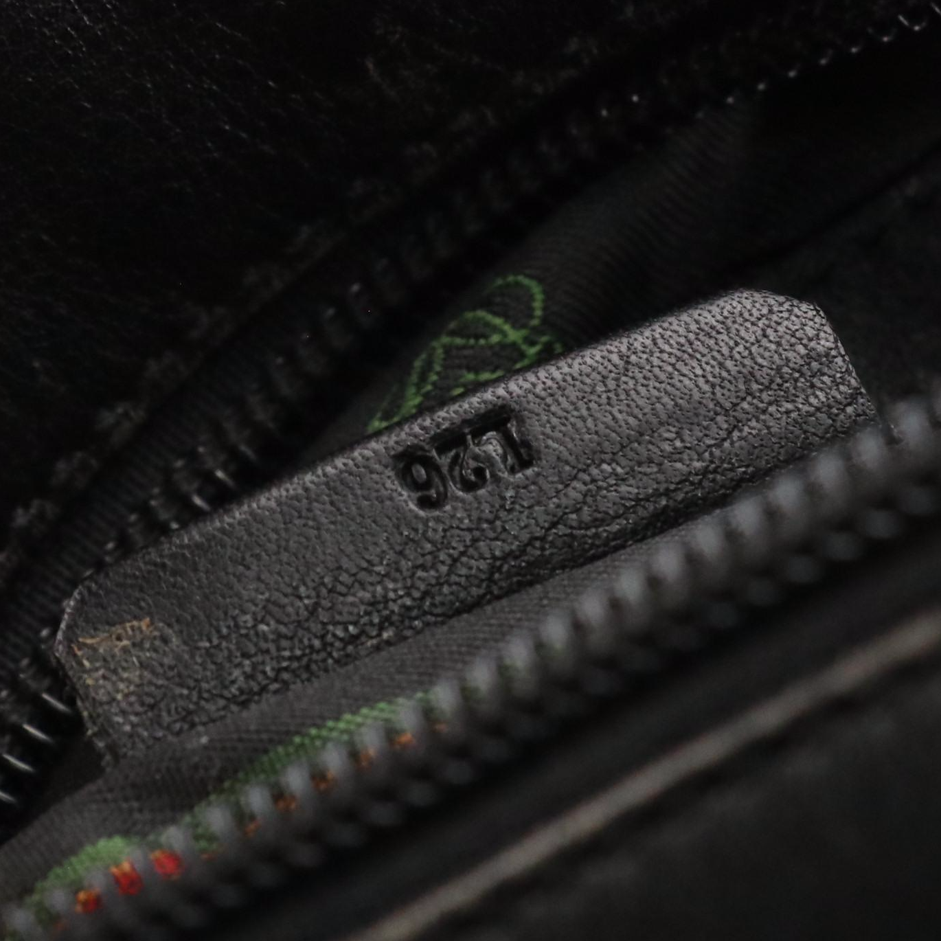 Loewe Anagram Embossed Travel Duffle Bag in Black Calfskin Leather