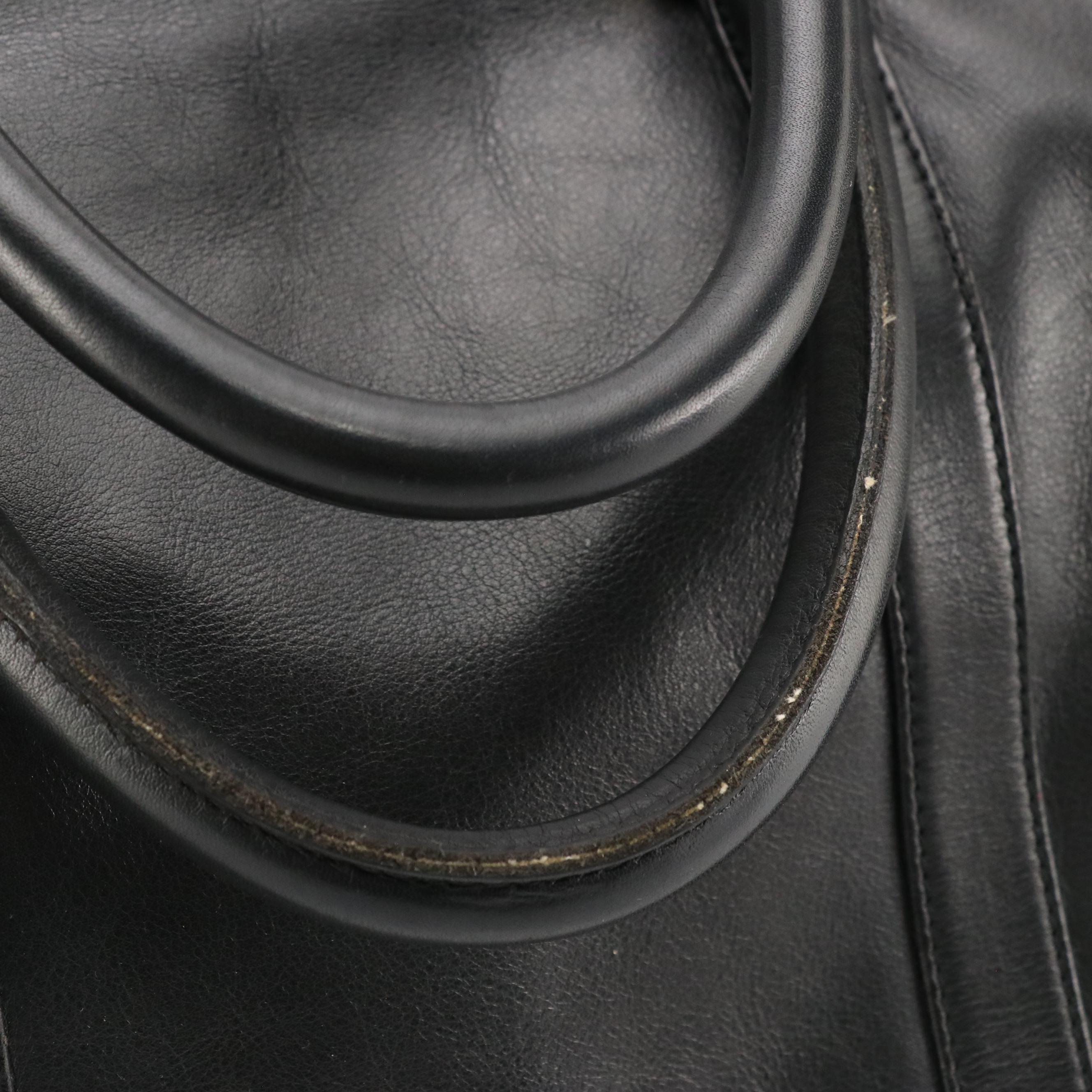 Loewe Anagram Embossed Travel Duffle Bag in Black Calfskin Leather