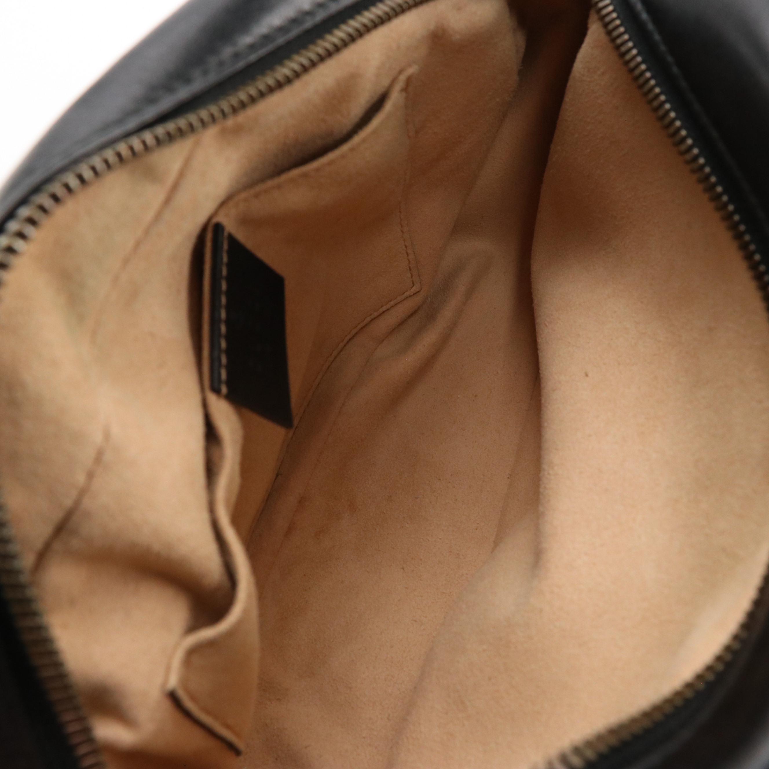 Gucci GG Marmont Crossbody Bag in Black Chevron Matelassé Leather