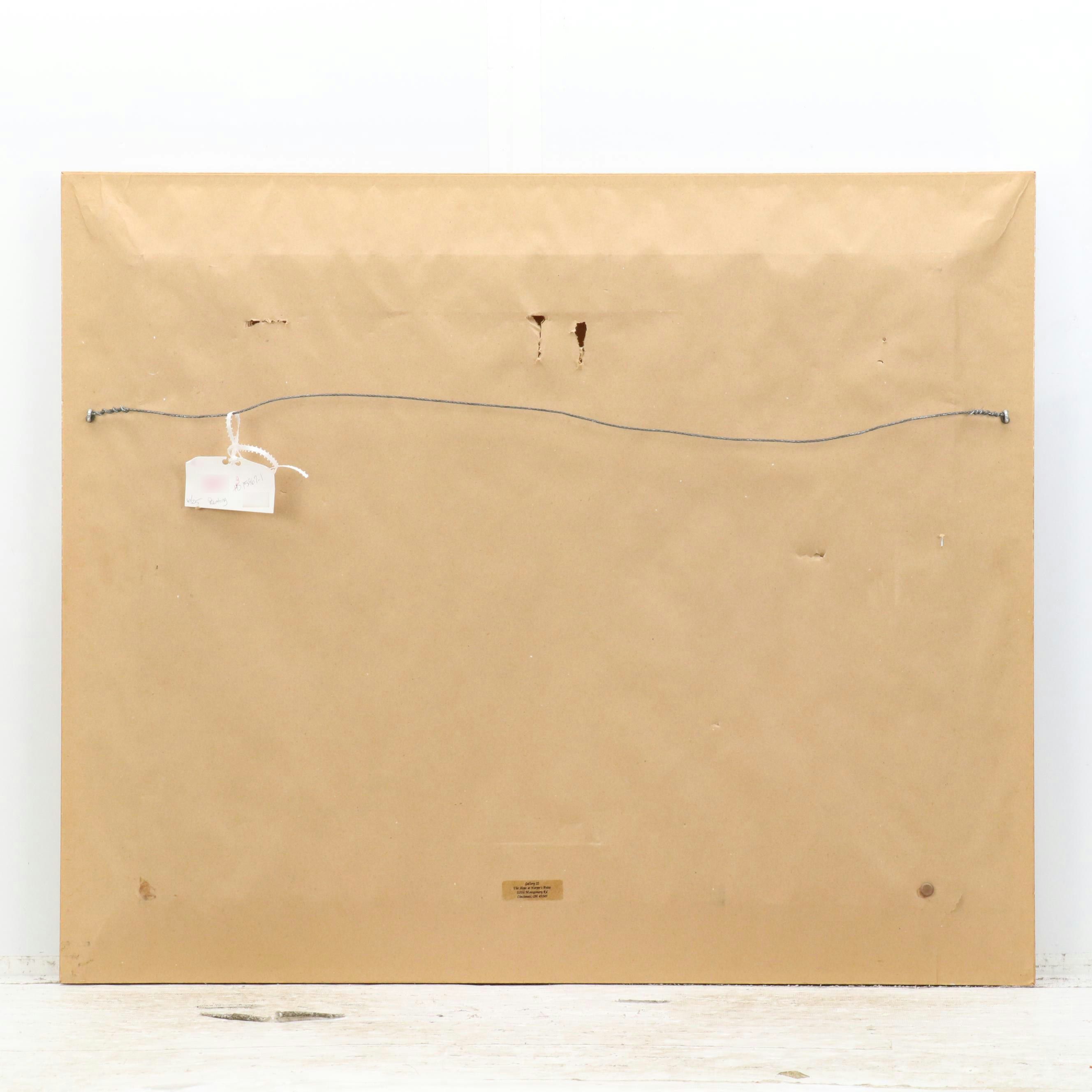 Ladislao Plasencki Still Life Oil Painting with Violin and Fruit