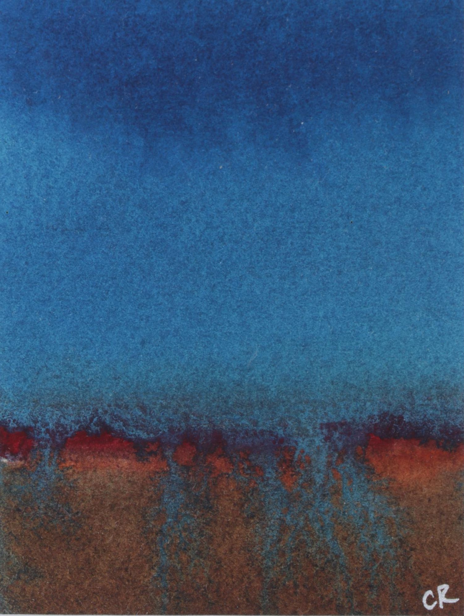 C.R. Abstract Minimalist Watercolor Painting