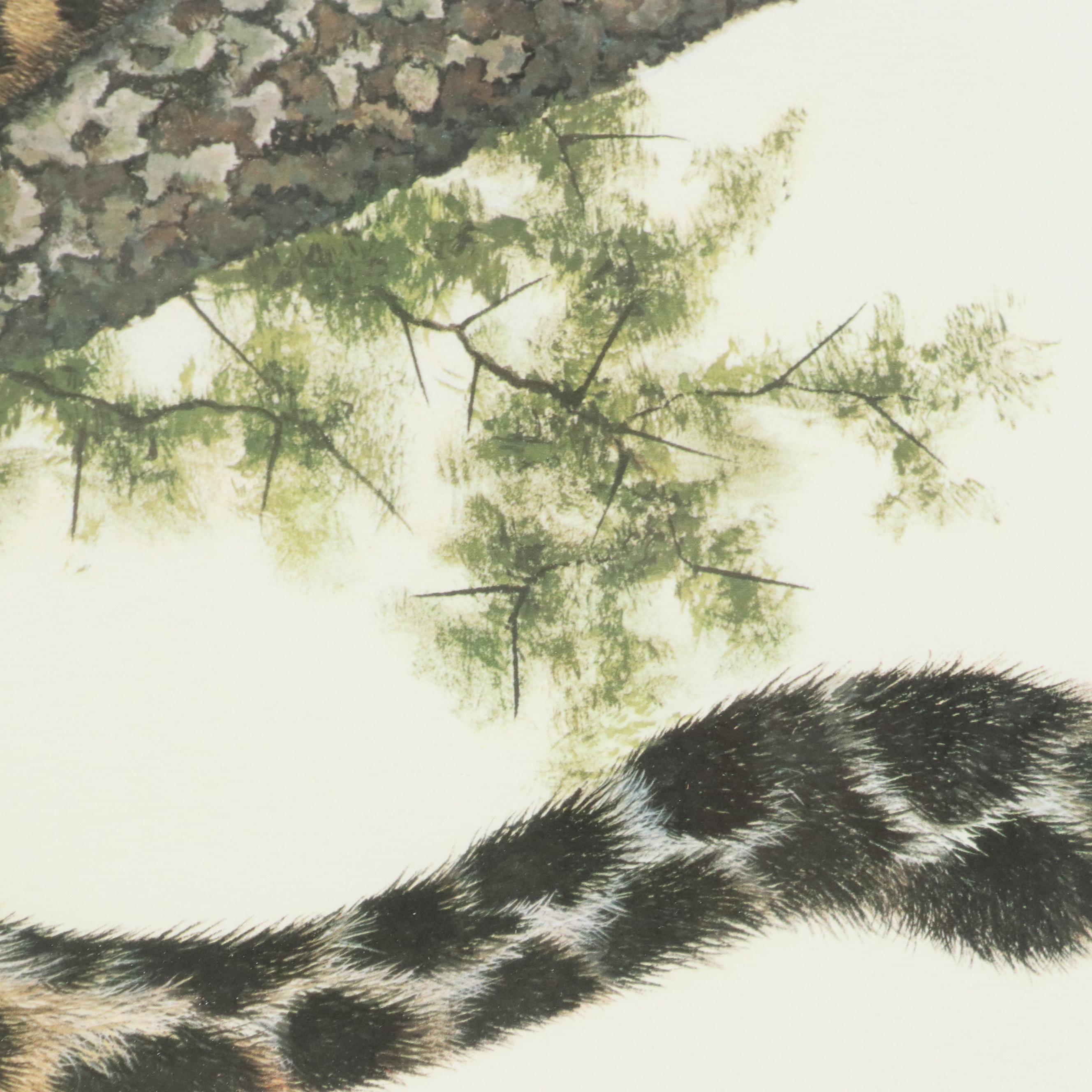 Imogene Farnsworth Offset Lithograph "African Leopard," 1976