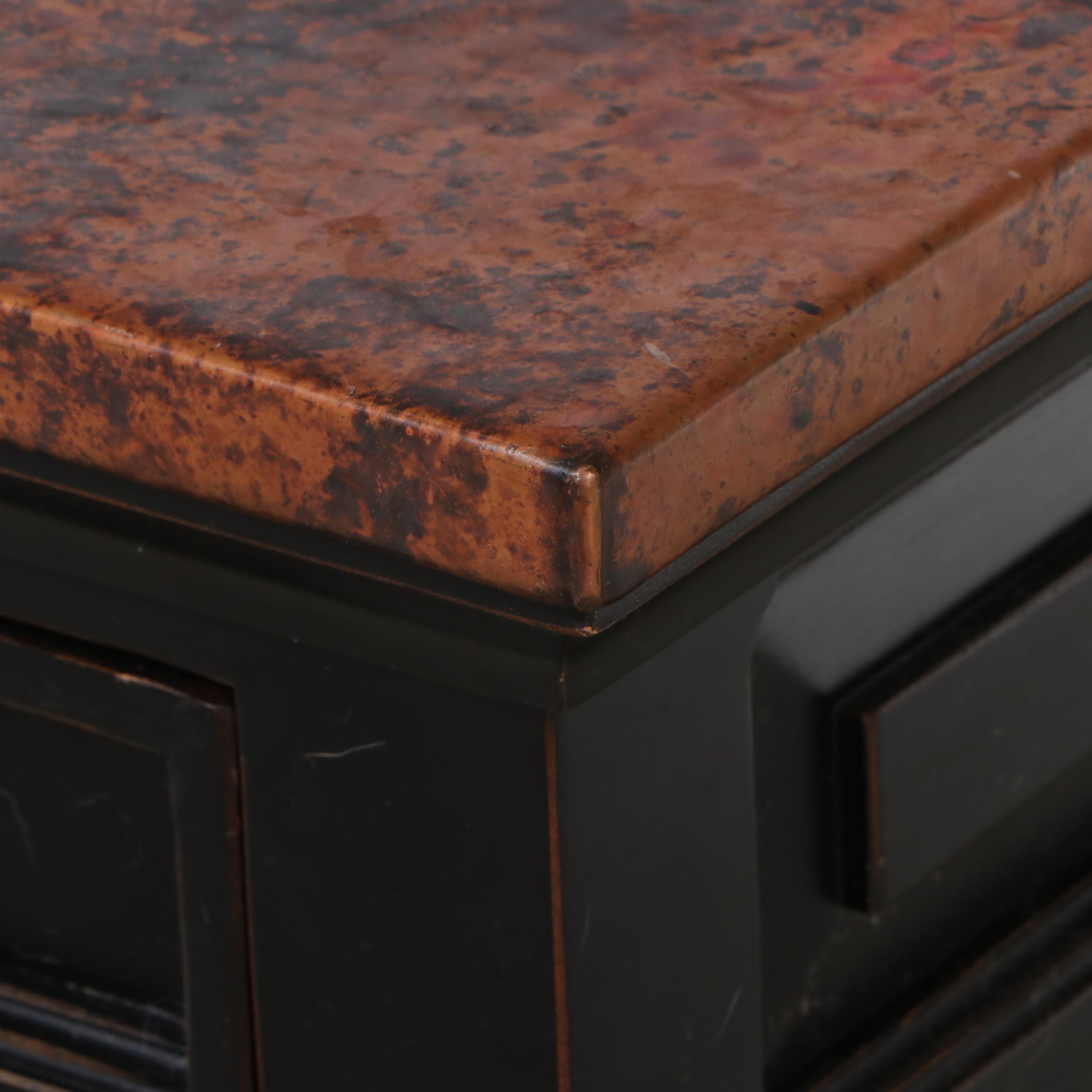 Cobrizo Hammered Copper Side Table by Arhaus Furniture