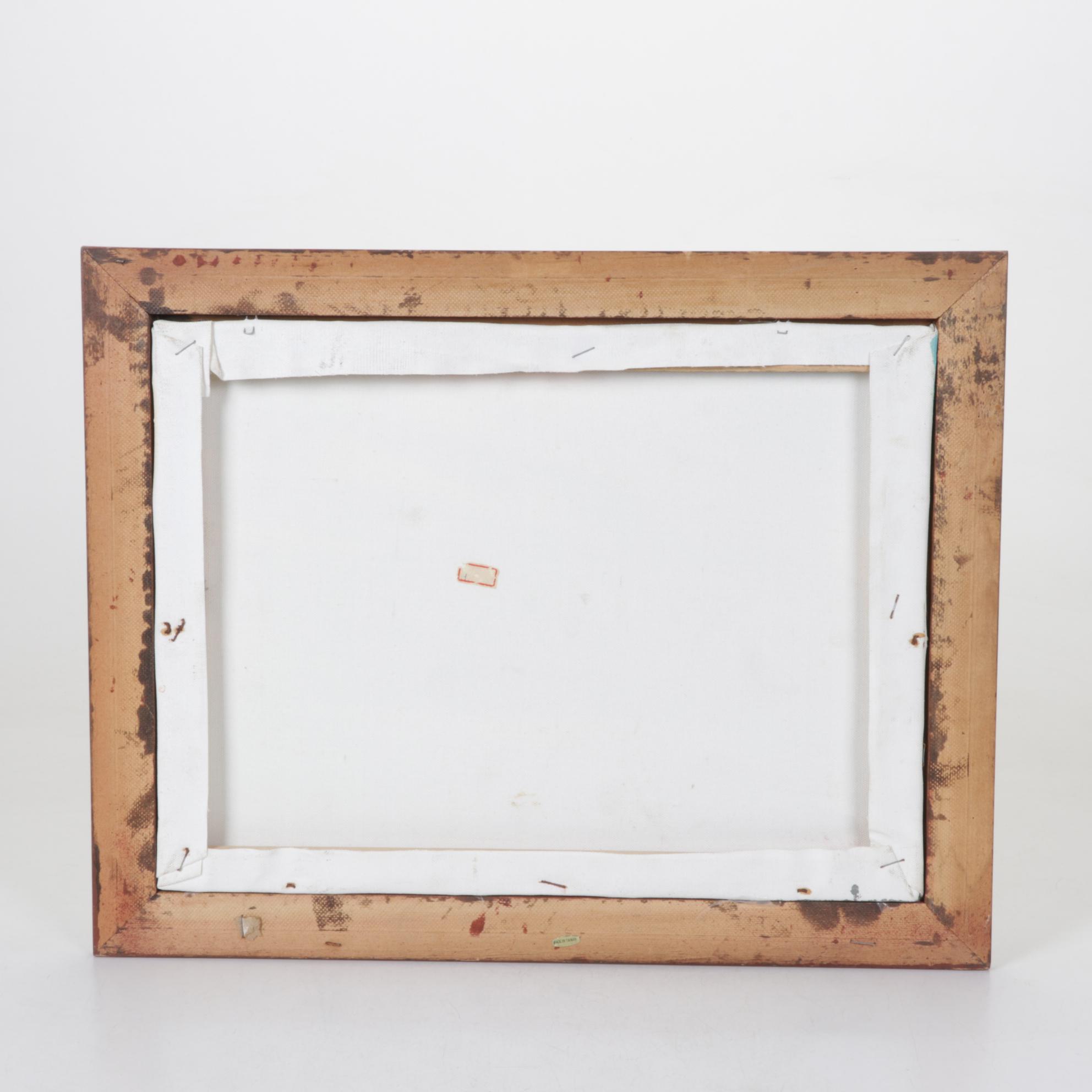 Landscape Oil on Canvas Painting of Water Fowl & Wetlands