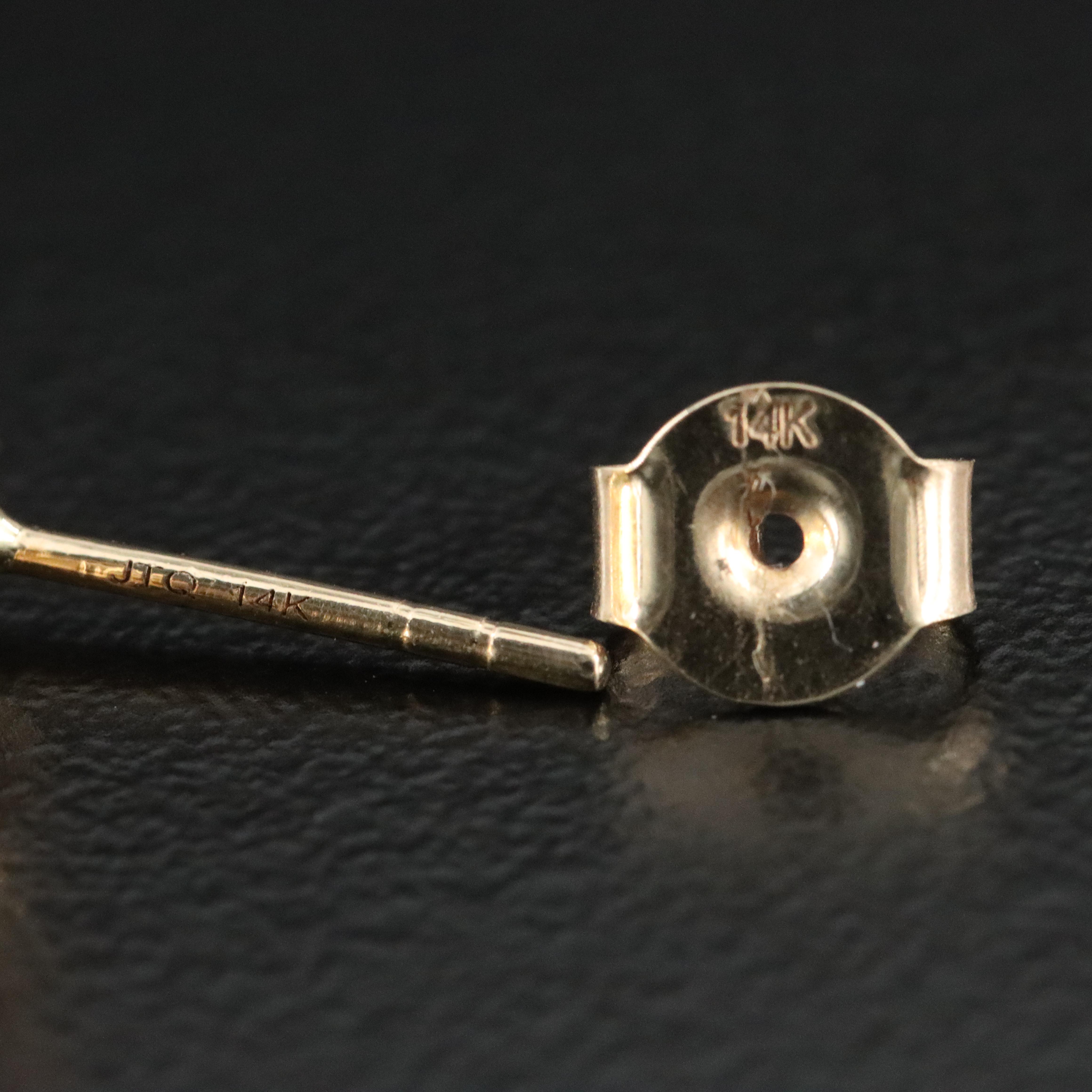 14K Fire Opal and White Sapphire Earrings