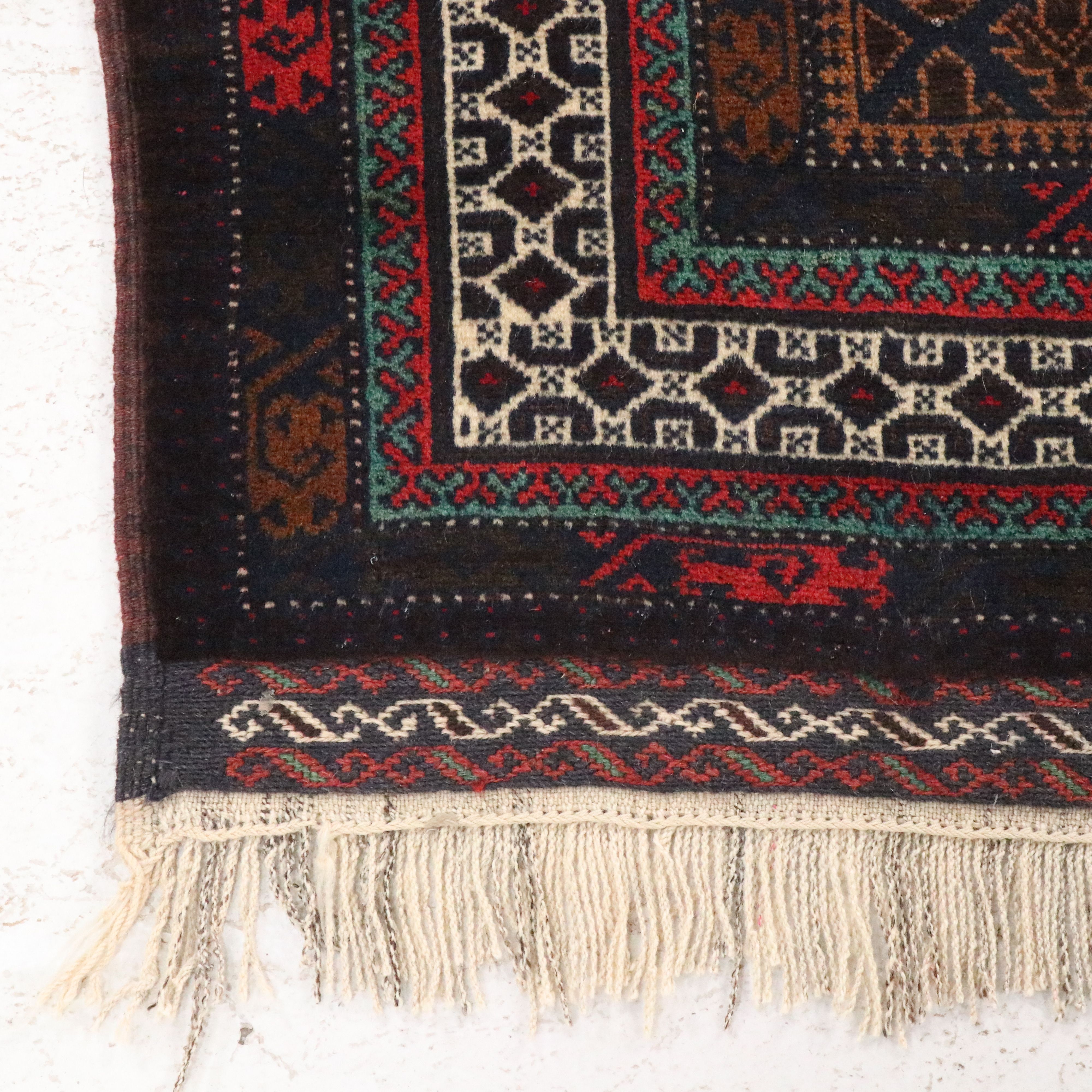 3'2 x 5'2 Hand-Knotted Afghan Baluch Area Rug