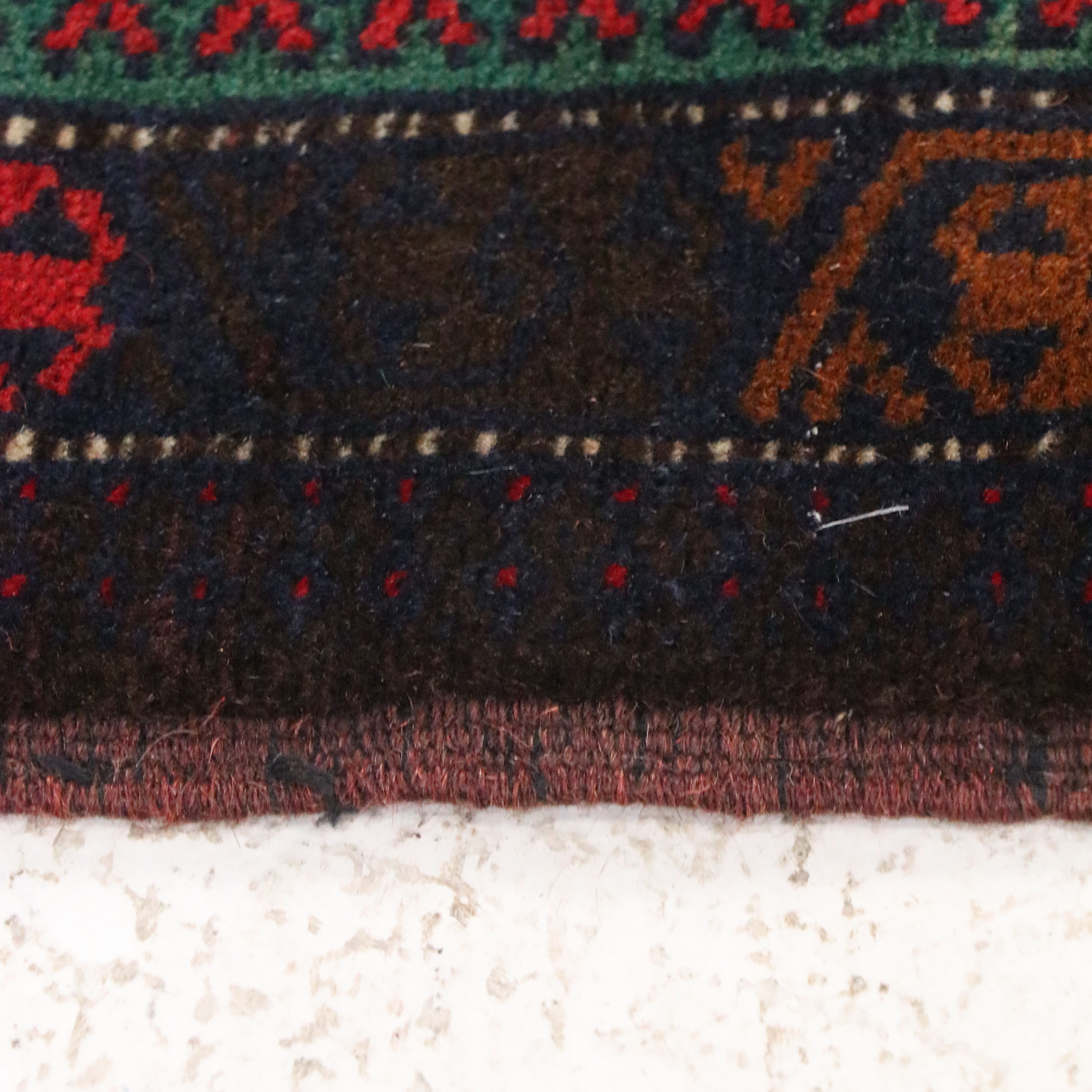 3'2 x 5'2 Hand-Knotted Afghan Baluch Area Rug