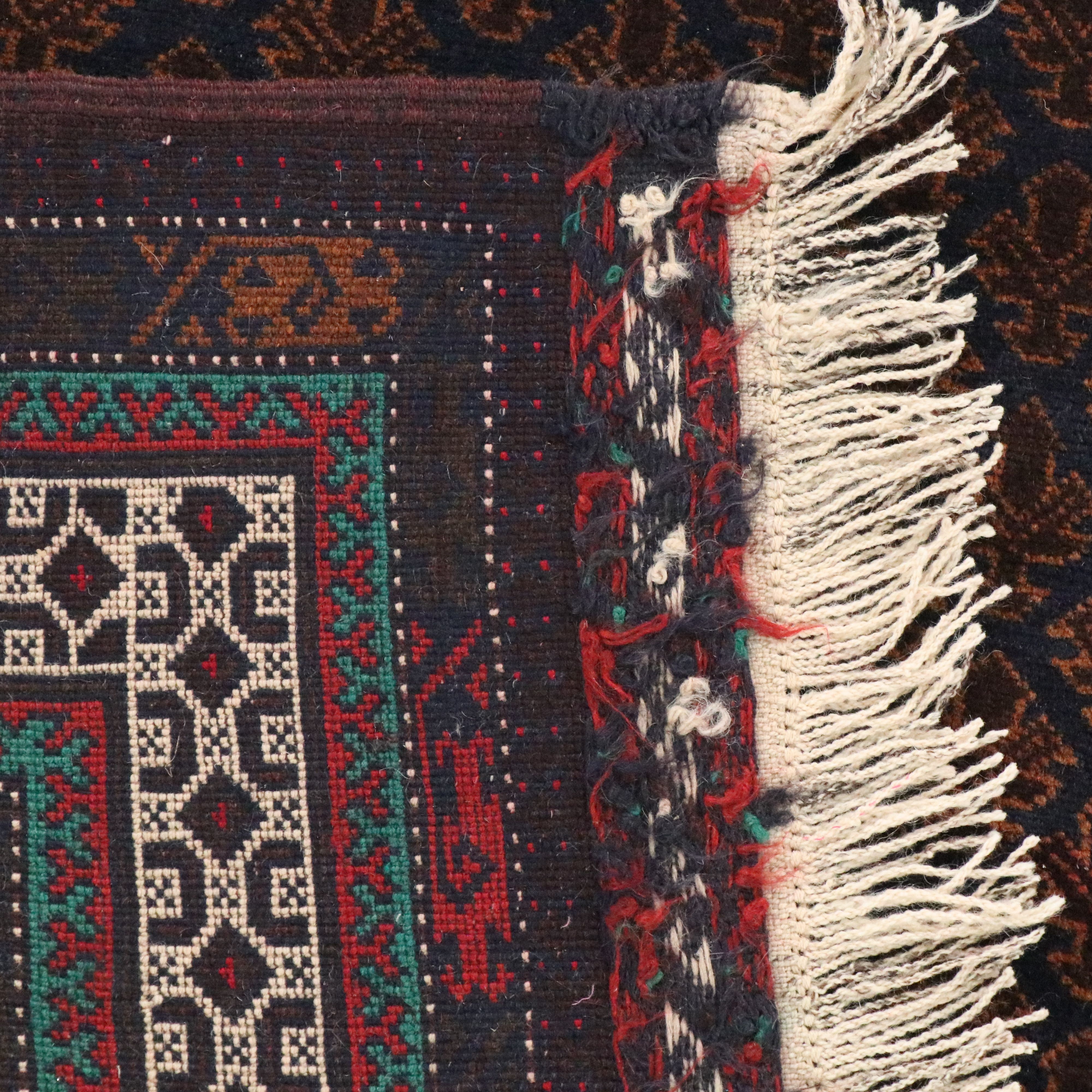 3'2 x 5'2 Hand-Knotted Afghan Baluch Area Rug