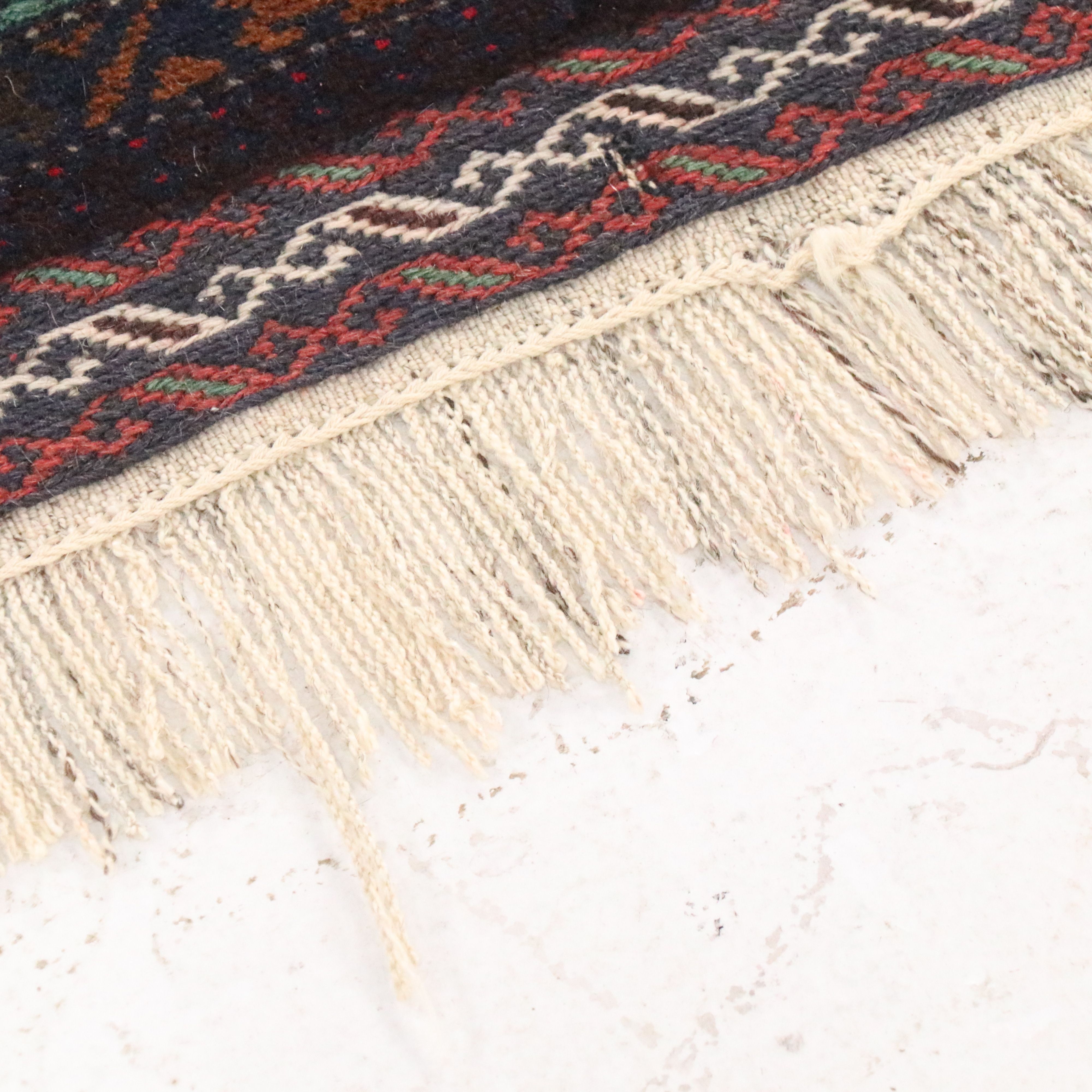 3'2 x 5'2 Hand-Knotted Afghan Baluch Area Rug