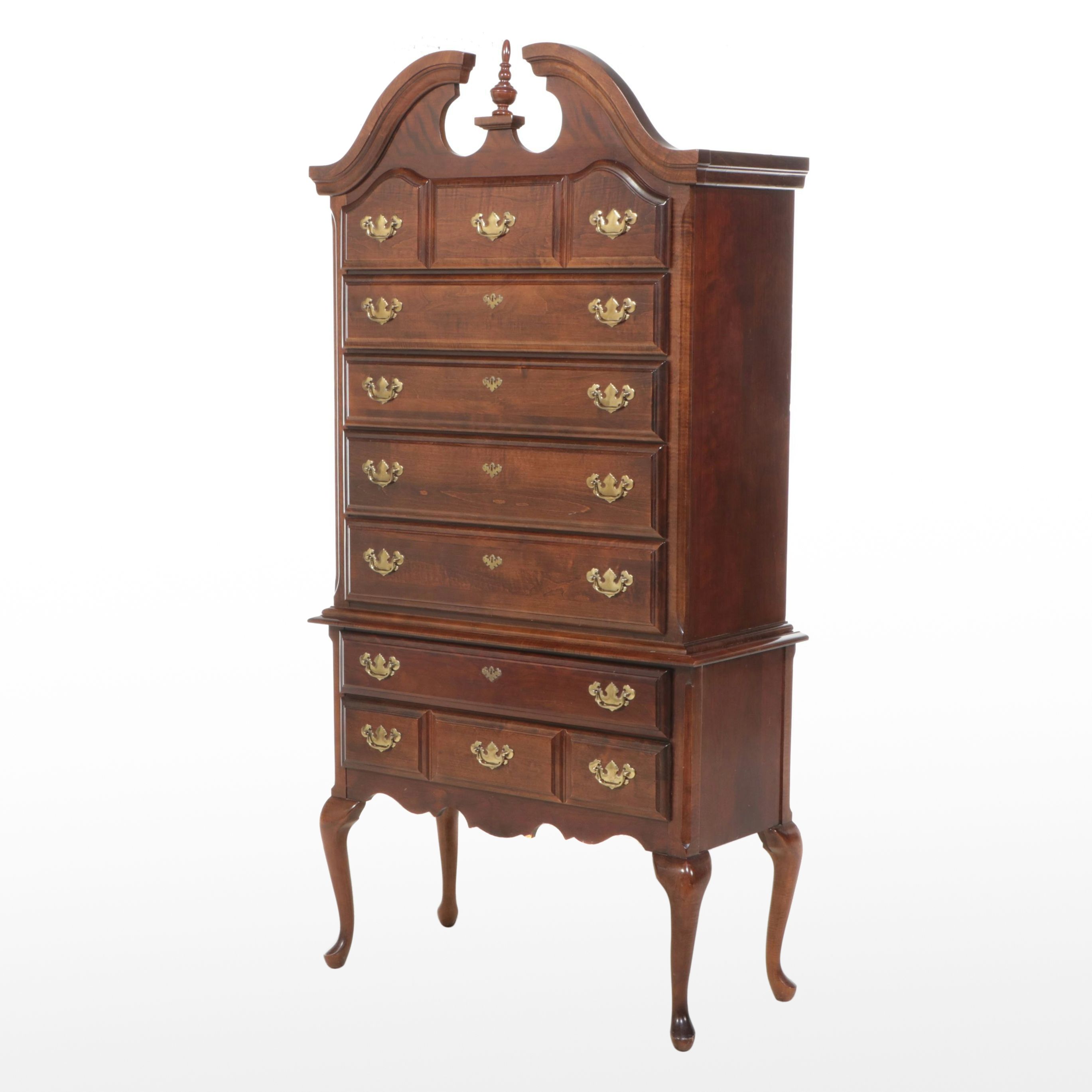 Federal Style Mahogany Finished Highboy Chest on Chest