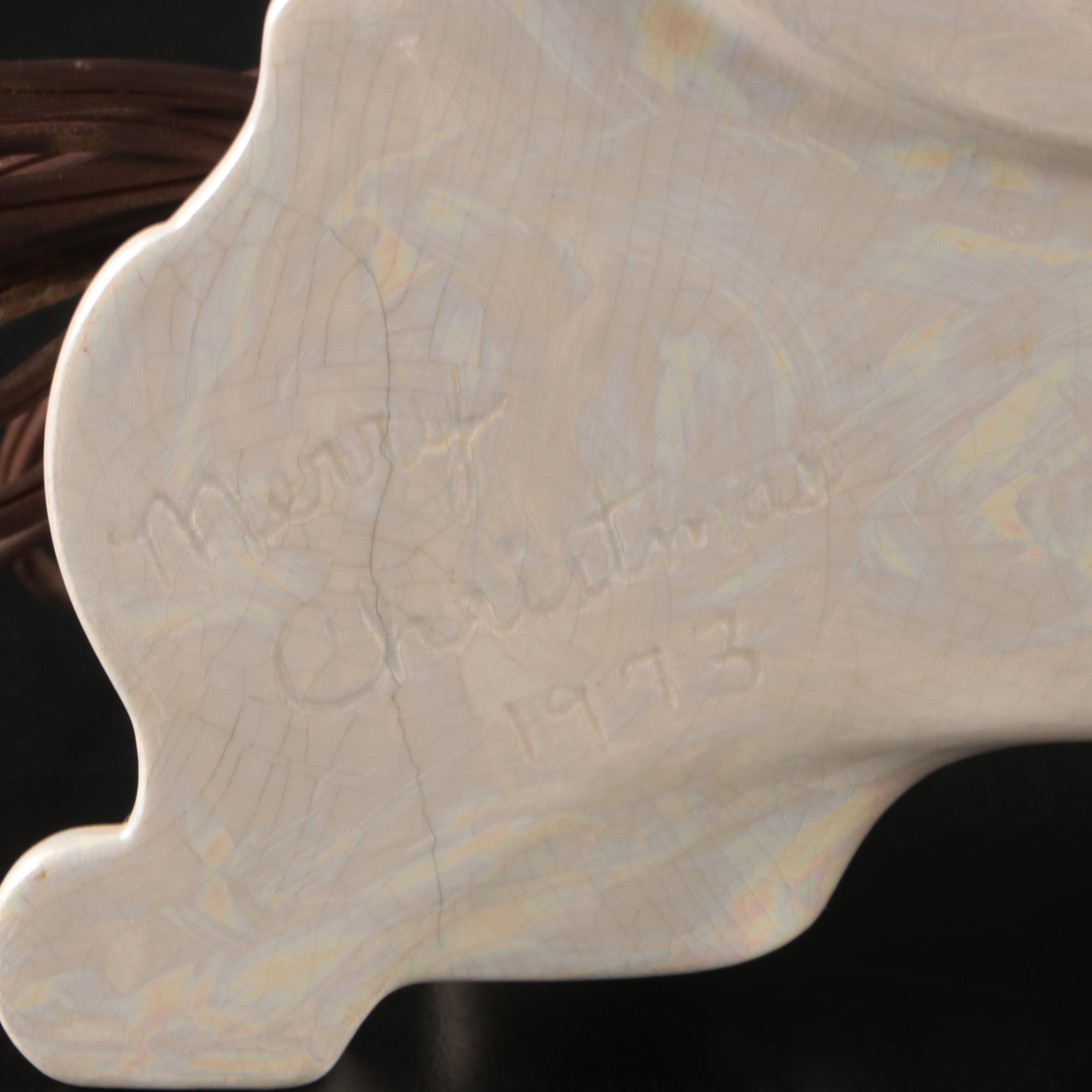 Art Nouveau Style Brass Vanity Mirror, Deco-Tel Rotary Phone, and Lanshire Clock