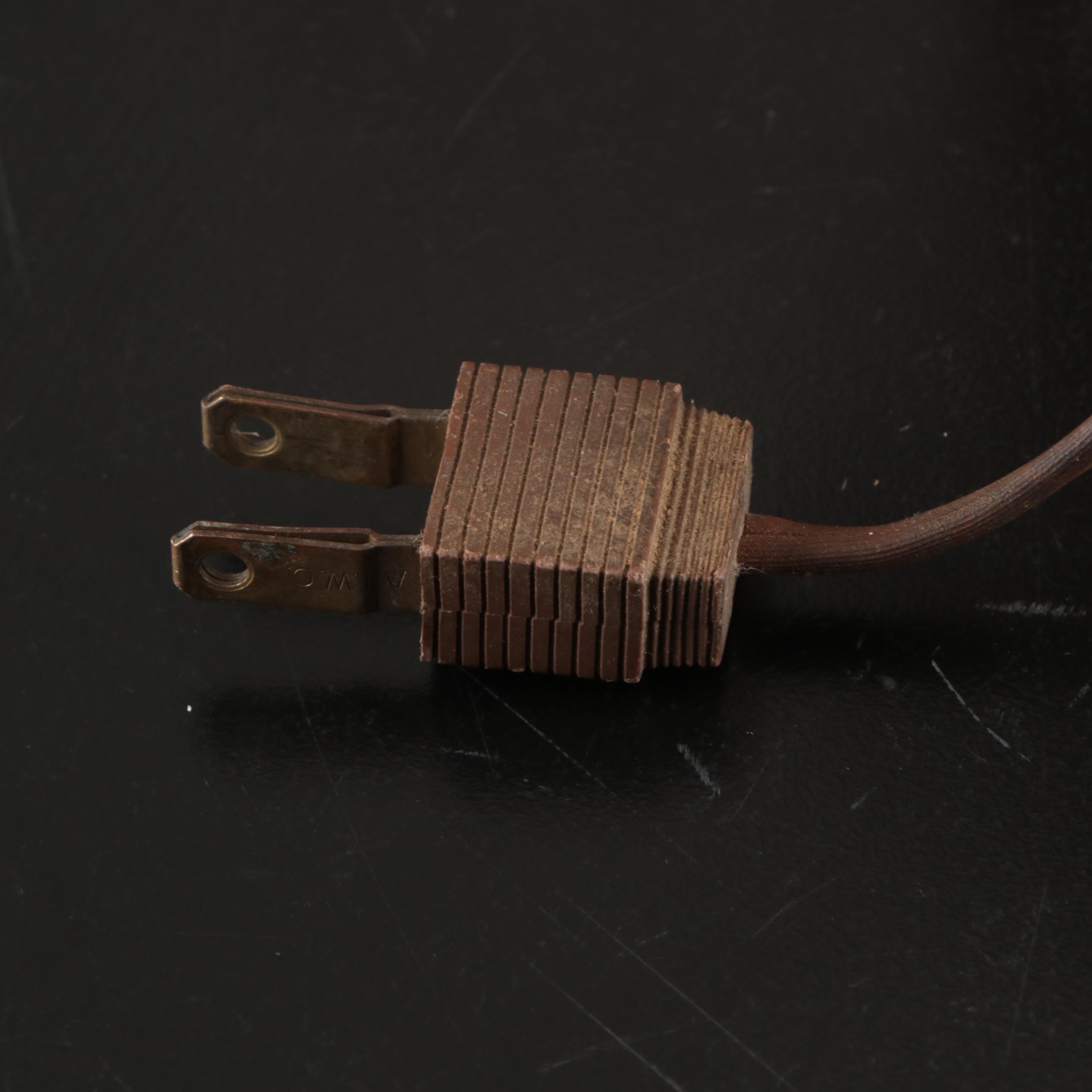 Art Nouveau Style Brass Vanity Mirror, Deco-Tel Rotary Phone, and Lanshire Clock