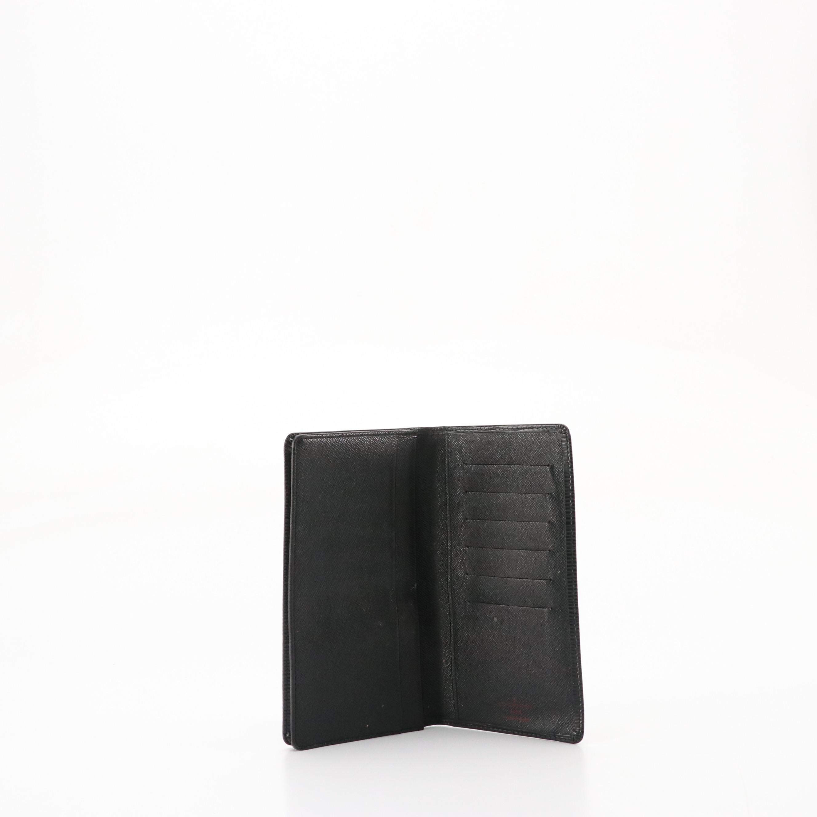 Louis Vuitton Brazza Long Wallet in Black Epi Leather