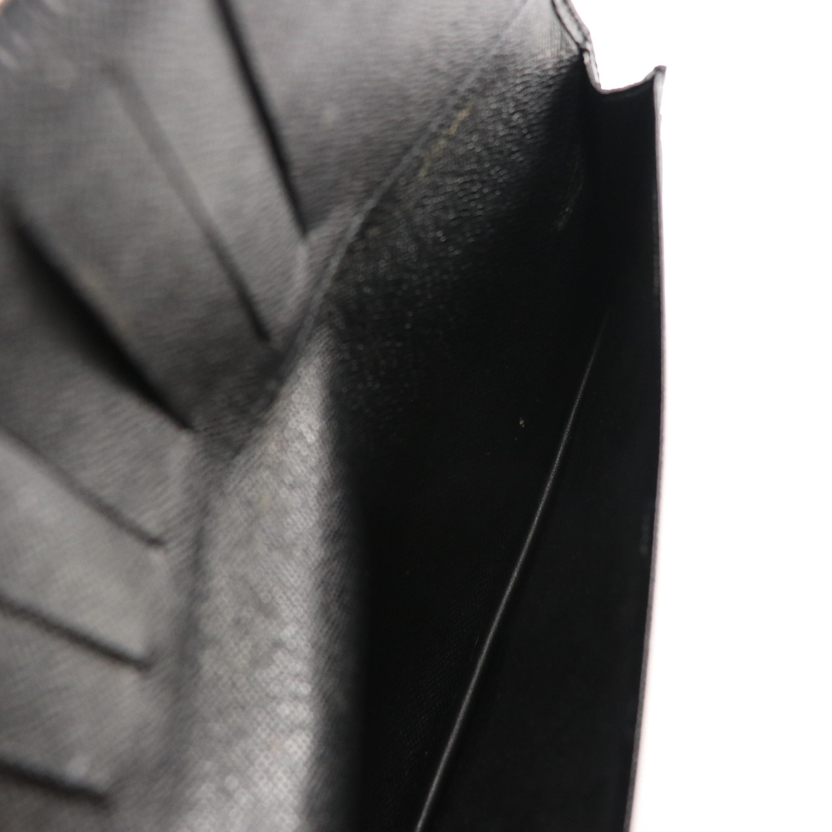 Louis Vuitton Brazza Long Wallet in Black Epi Leather