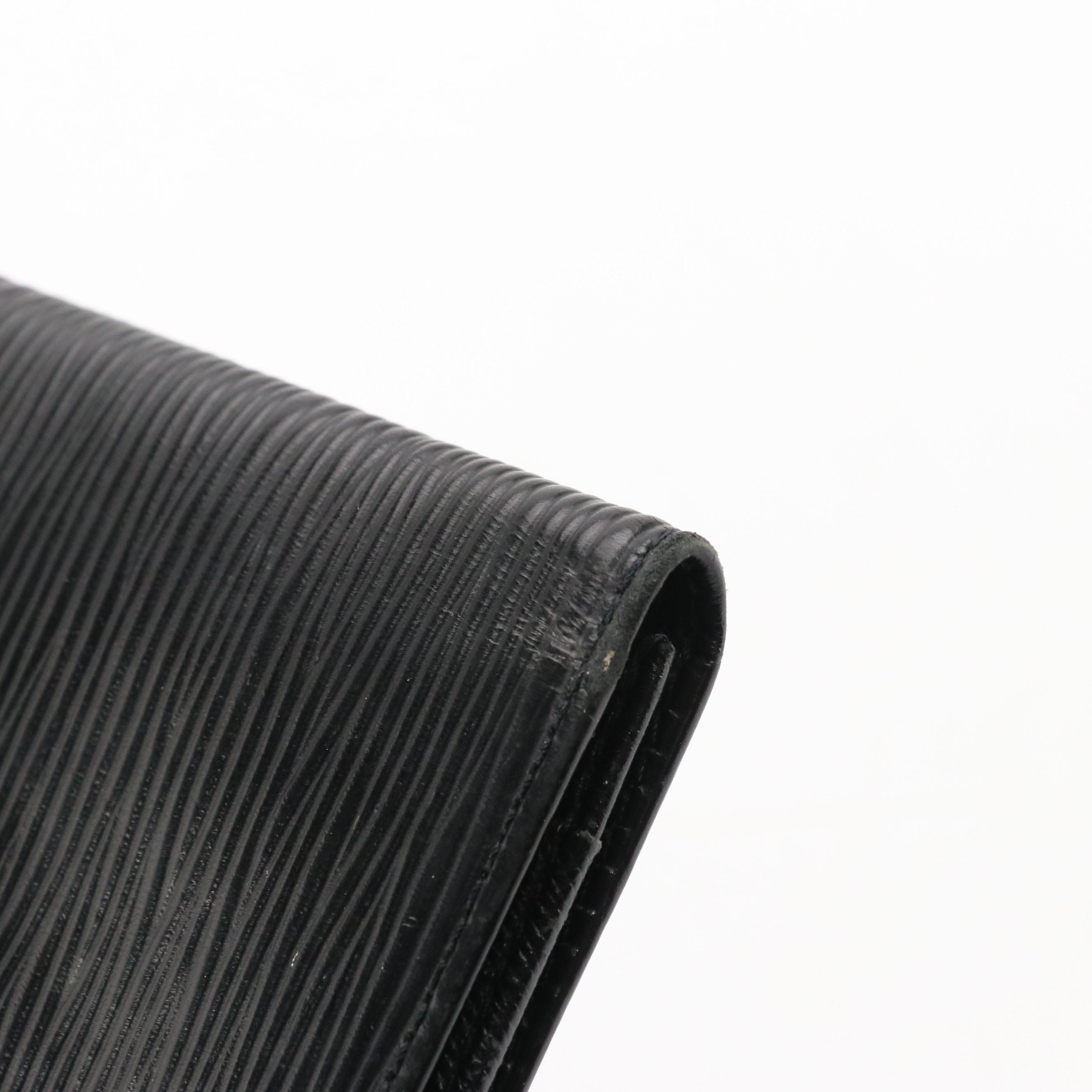 Louis Vuitton Brazza Long Wallet in Black Epi Leather