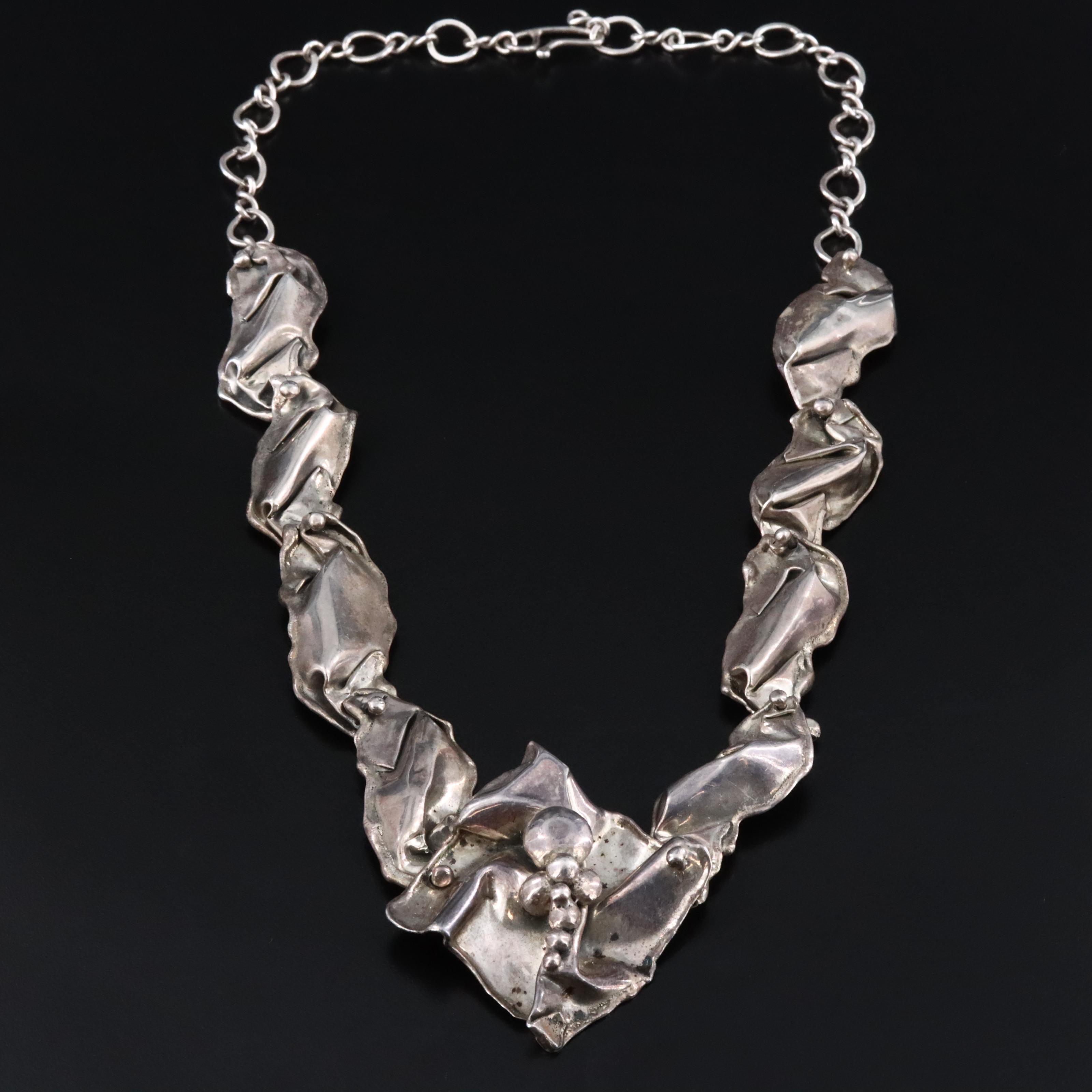 Marksz of Palm Beach "Mini Flower" Sterling Necklace