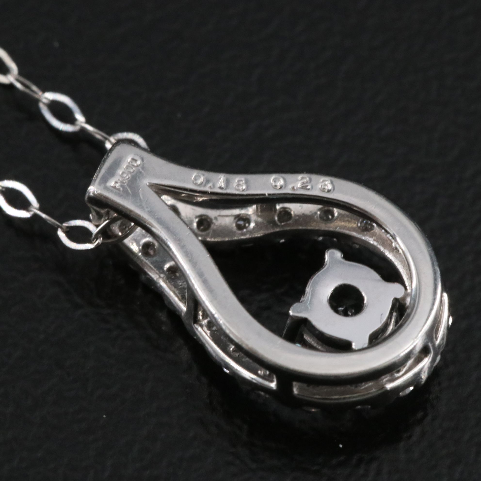 Platinum Grandidierite and Diamond Pendant Necklace