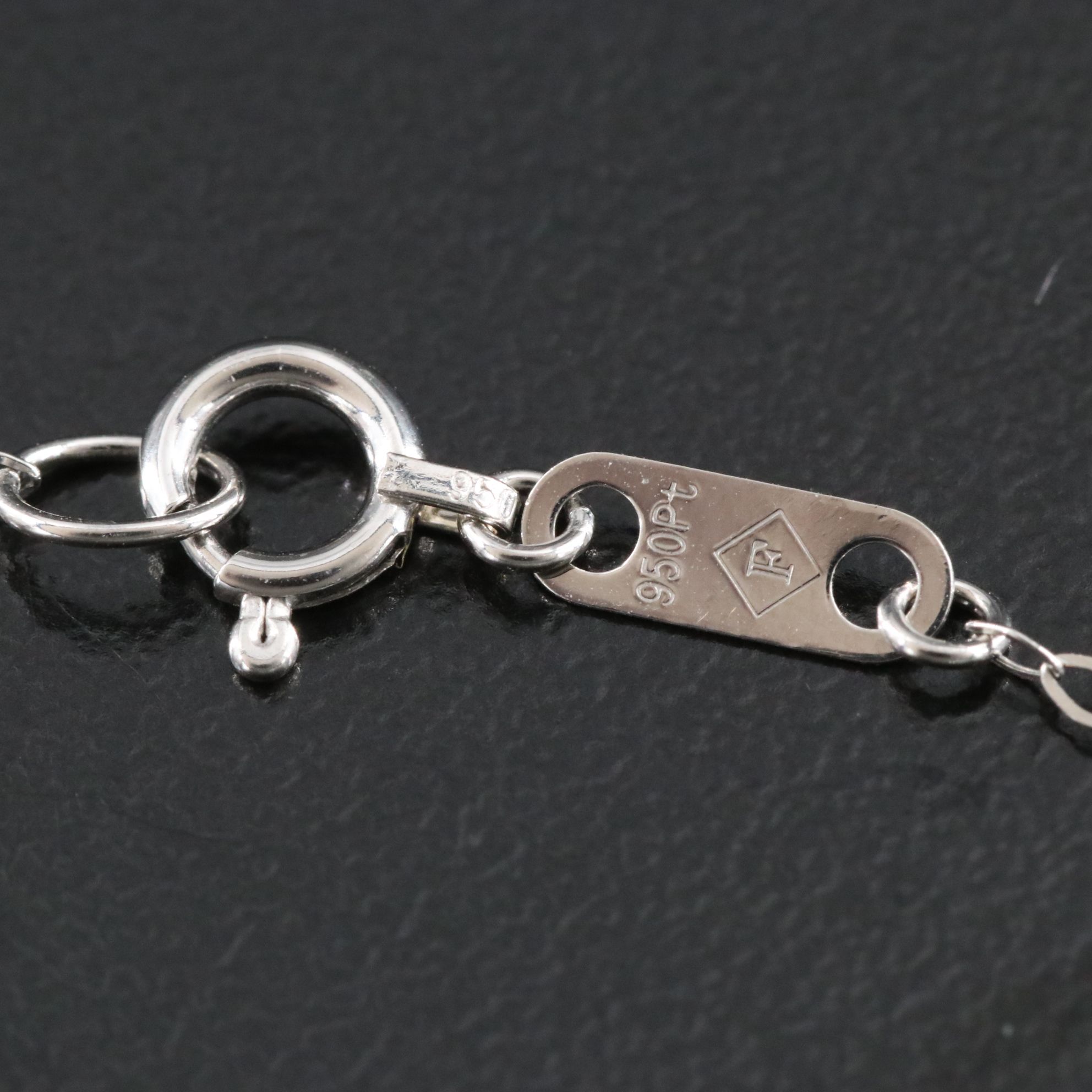 Platinum Grandidierite and Diamond Pendant Necklace