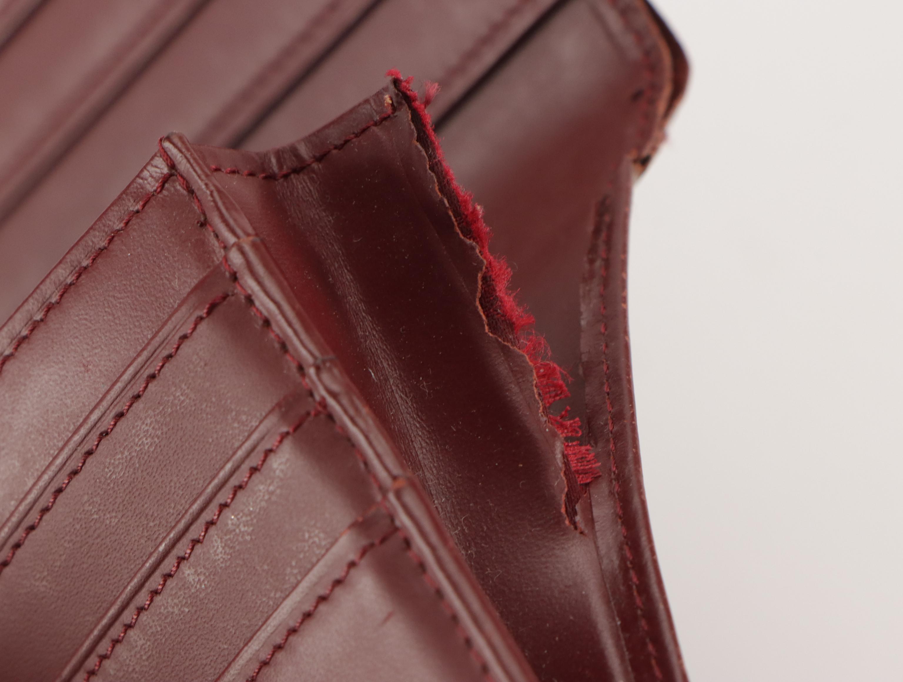 Cartier Continental Bifold Wallet in Burgundy Leather