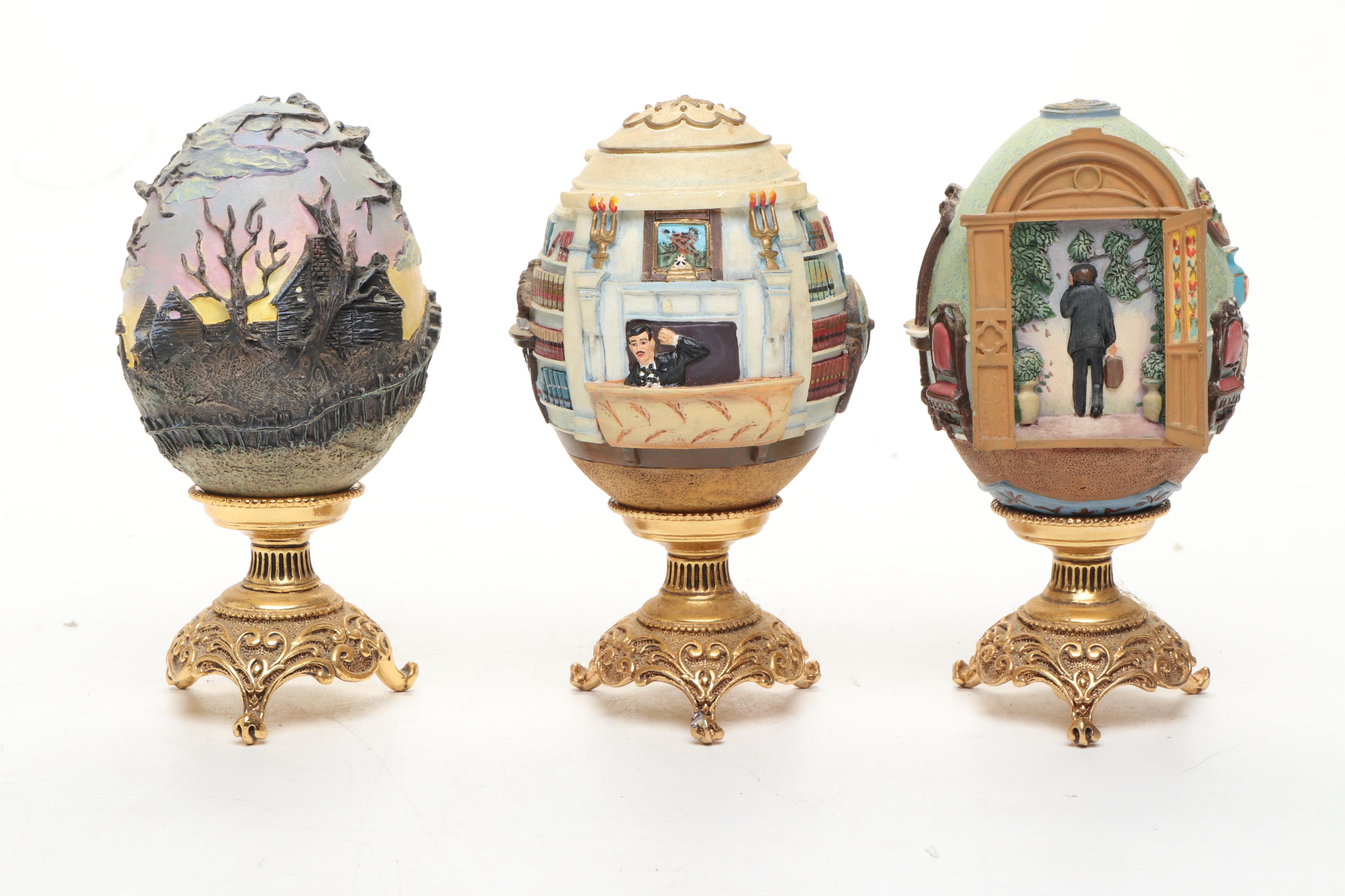 The Franklin Mint "Gone with the Wind" Miniature Egg Collection in Display Case