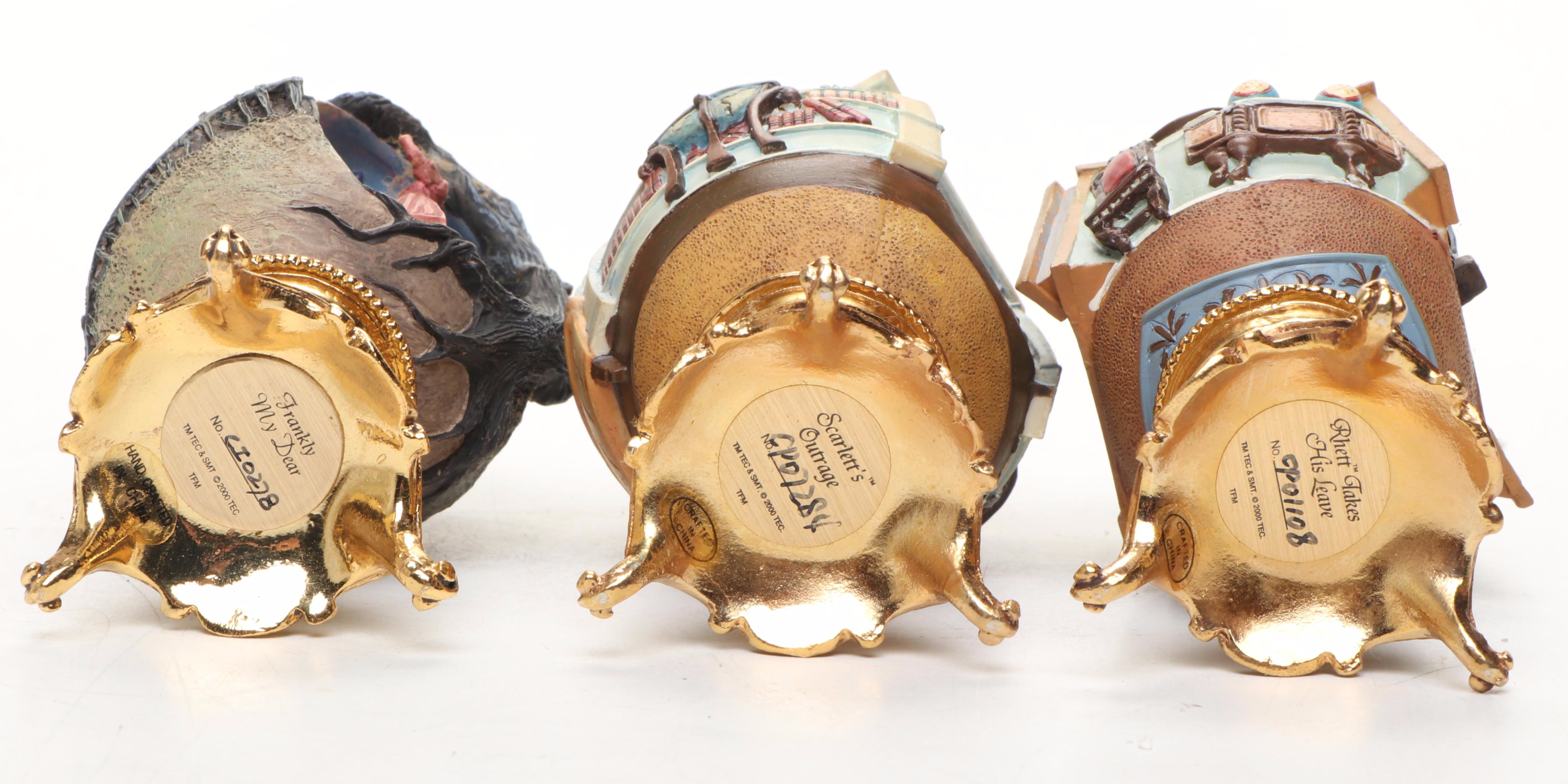 The Franklin Mint "Gone with the Wind" Miniature Egg Collection in Display Case