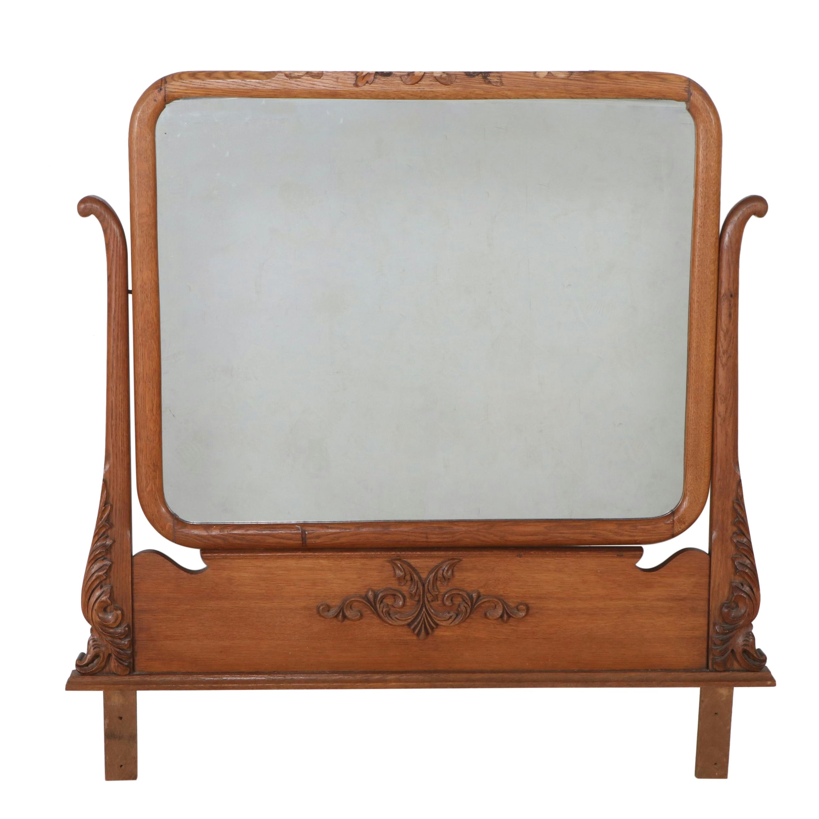 Victorian Oak Dresser with Mirror, Late 19th/Early 20th Century
