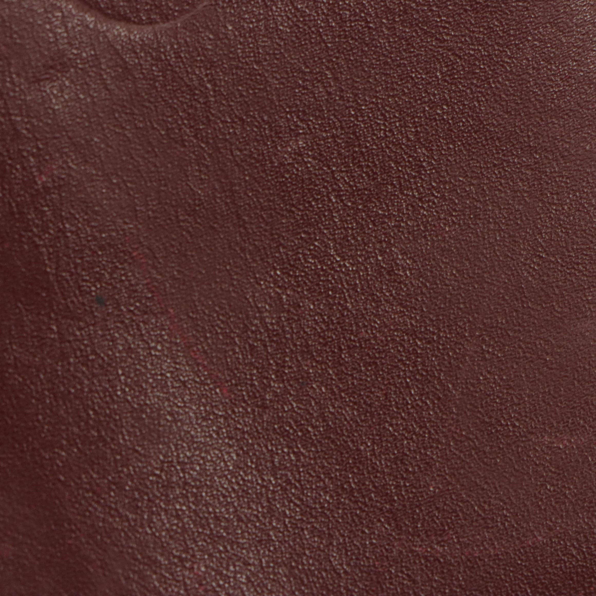 Cartier Bifold Long Wallet in Burgundy Leather