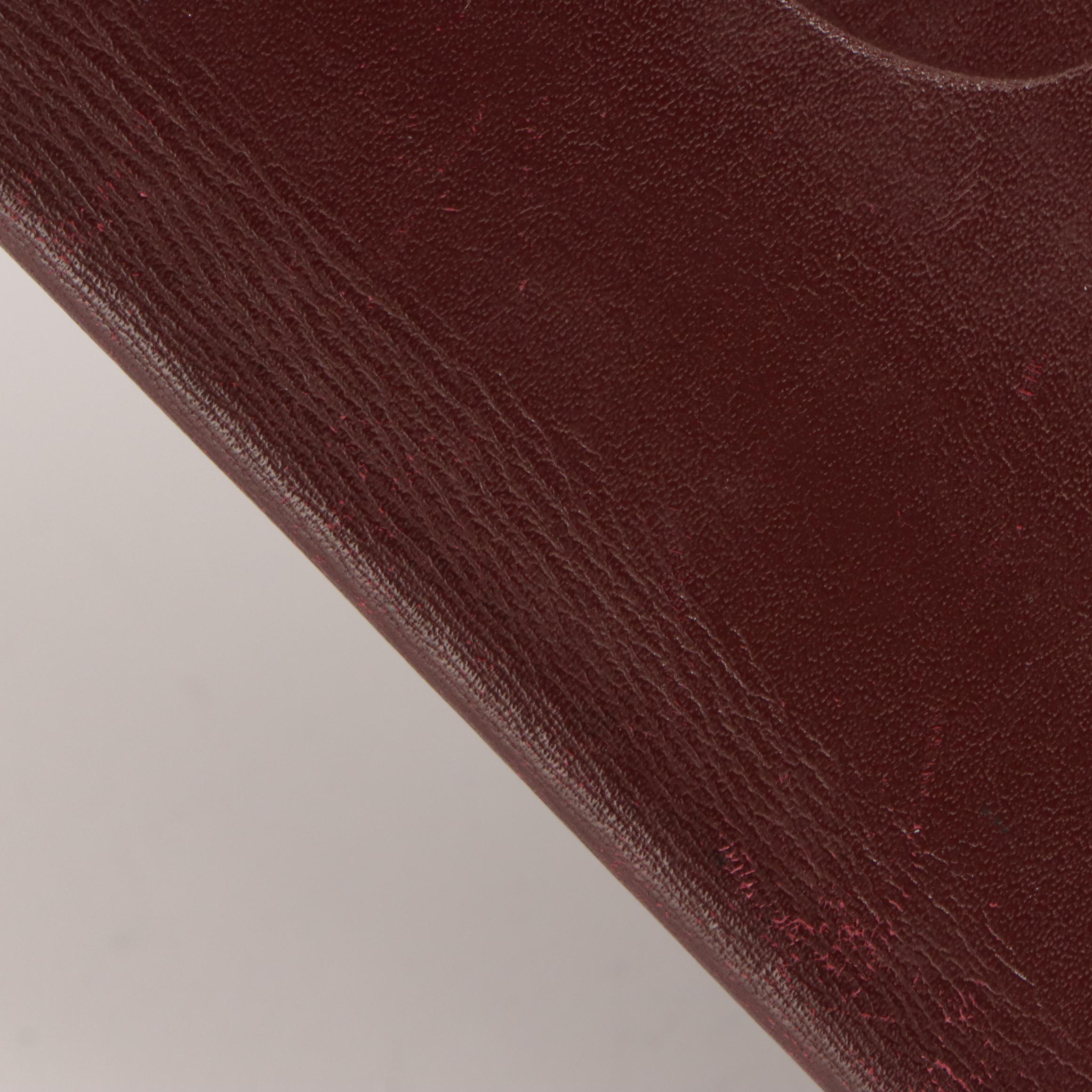 Cartier Bifold Long Wallet in Burgundy Leather