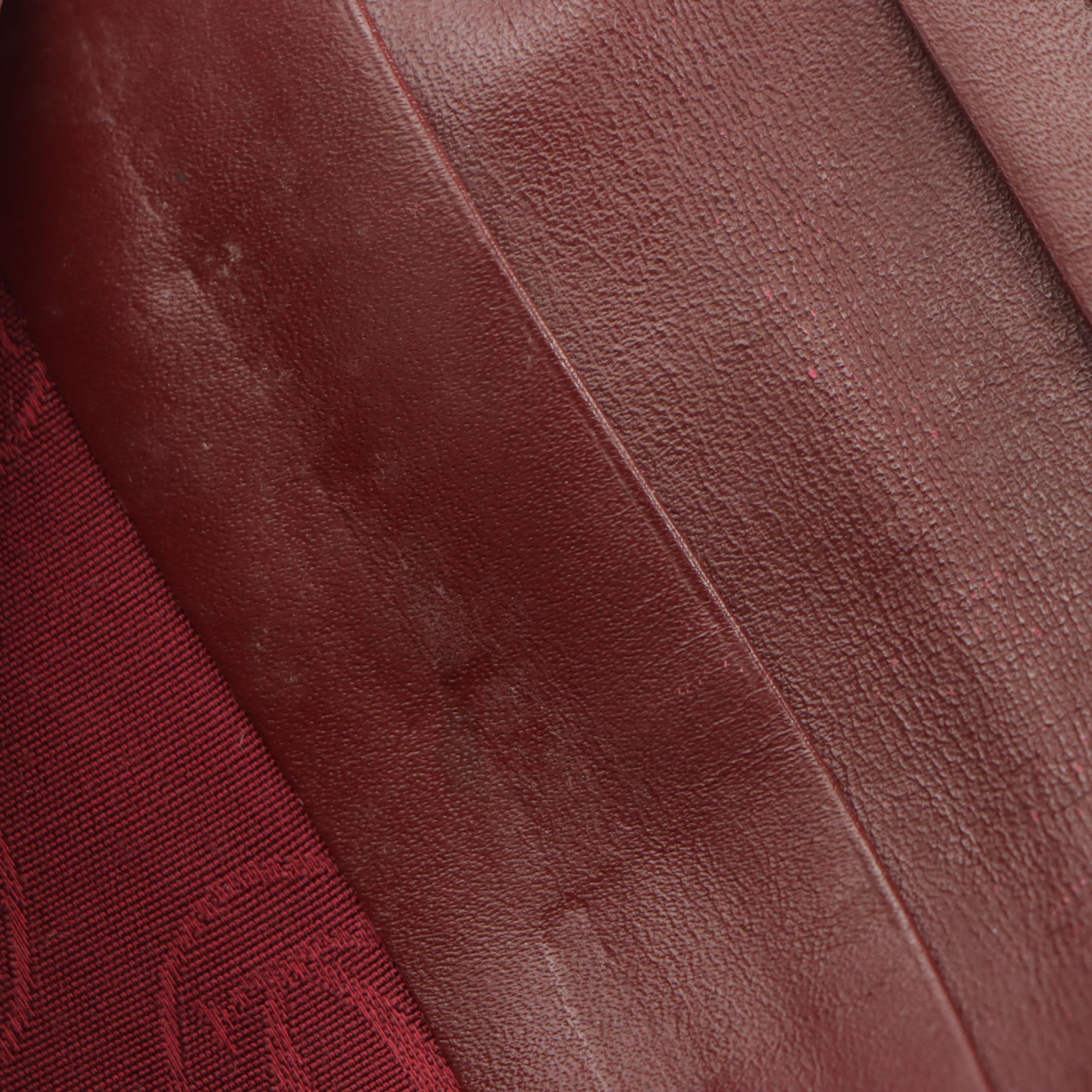 Cartier Bifold Long Wallet in Burgundy Leather