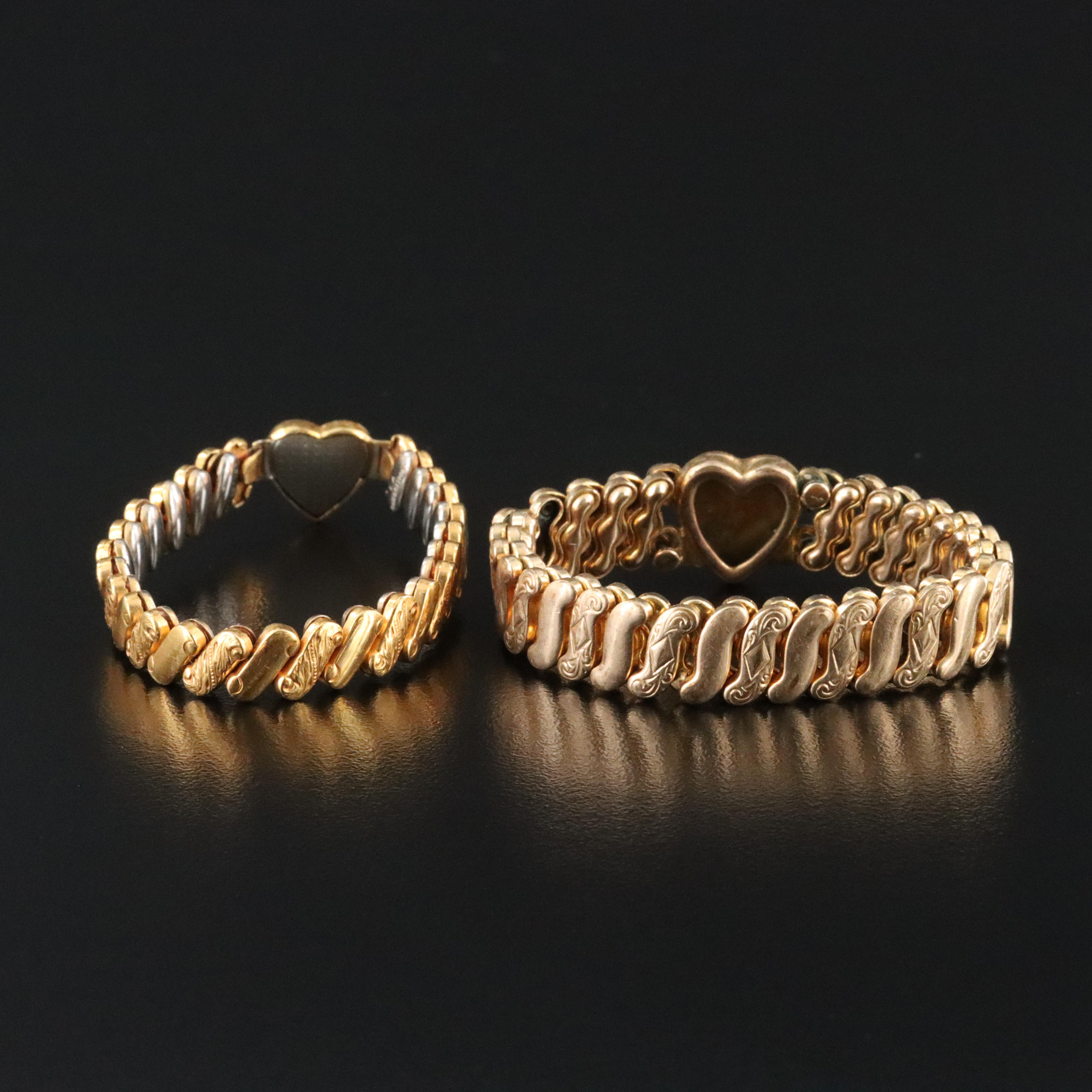 Vintage Sweetheart Bracelets with Mother-of-Pearl