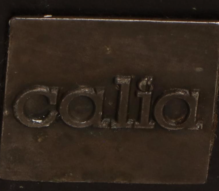 Calia Black Leather Armchair with Ottoman