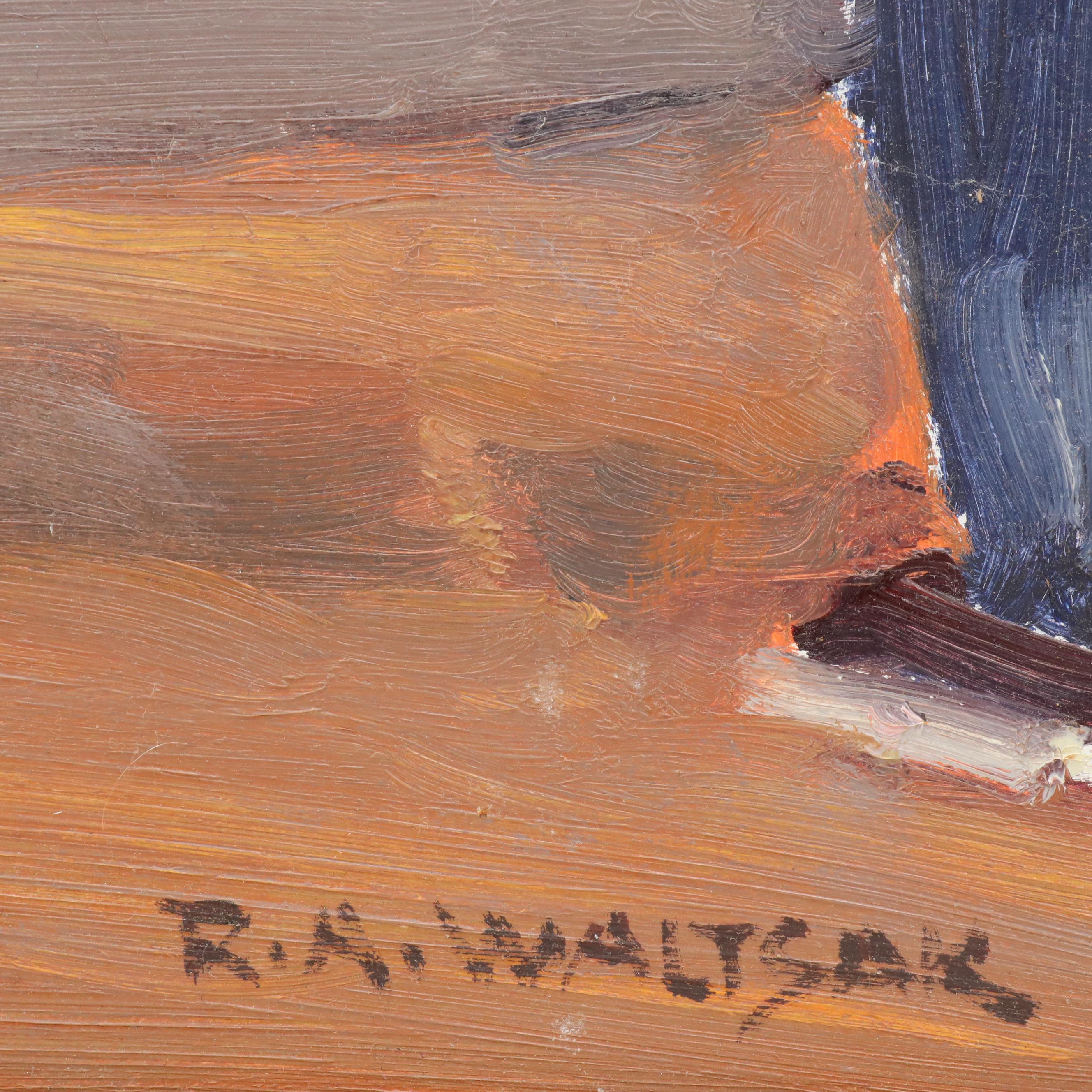 Robert Waltsak Oil Painting of Figure in Gallery "The Met," 2018