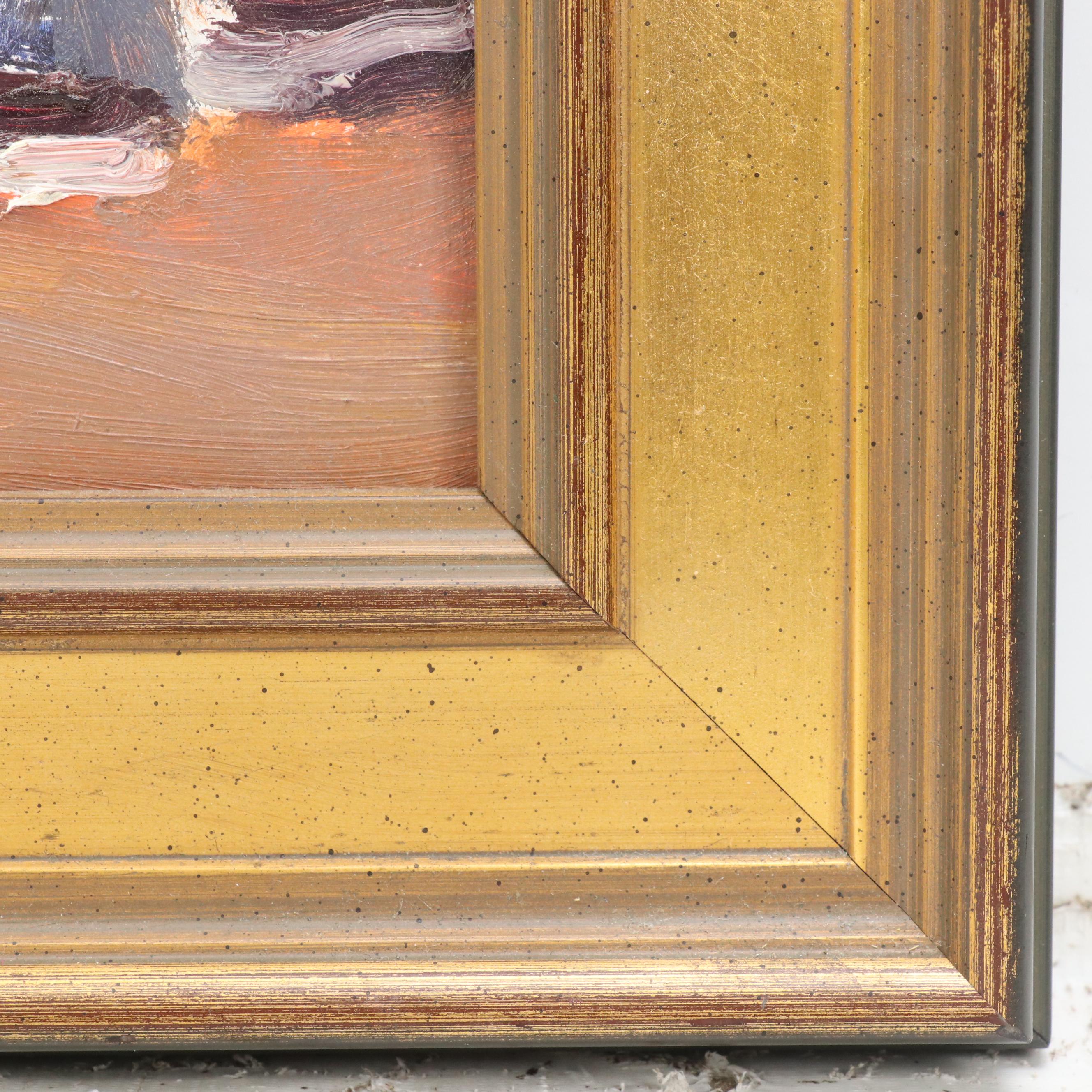 Robert Waltsak Oil Painting of Figure in Gallery "The Met," 2018