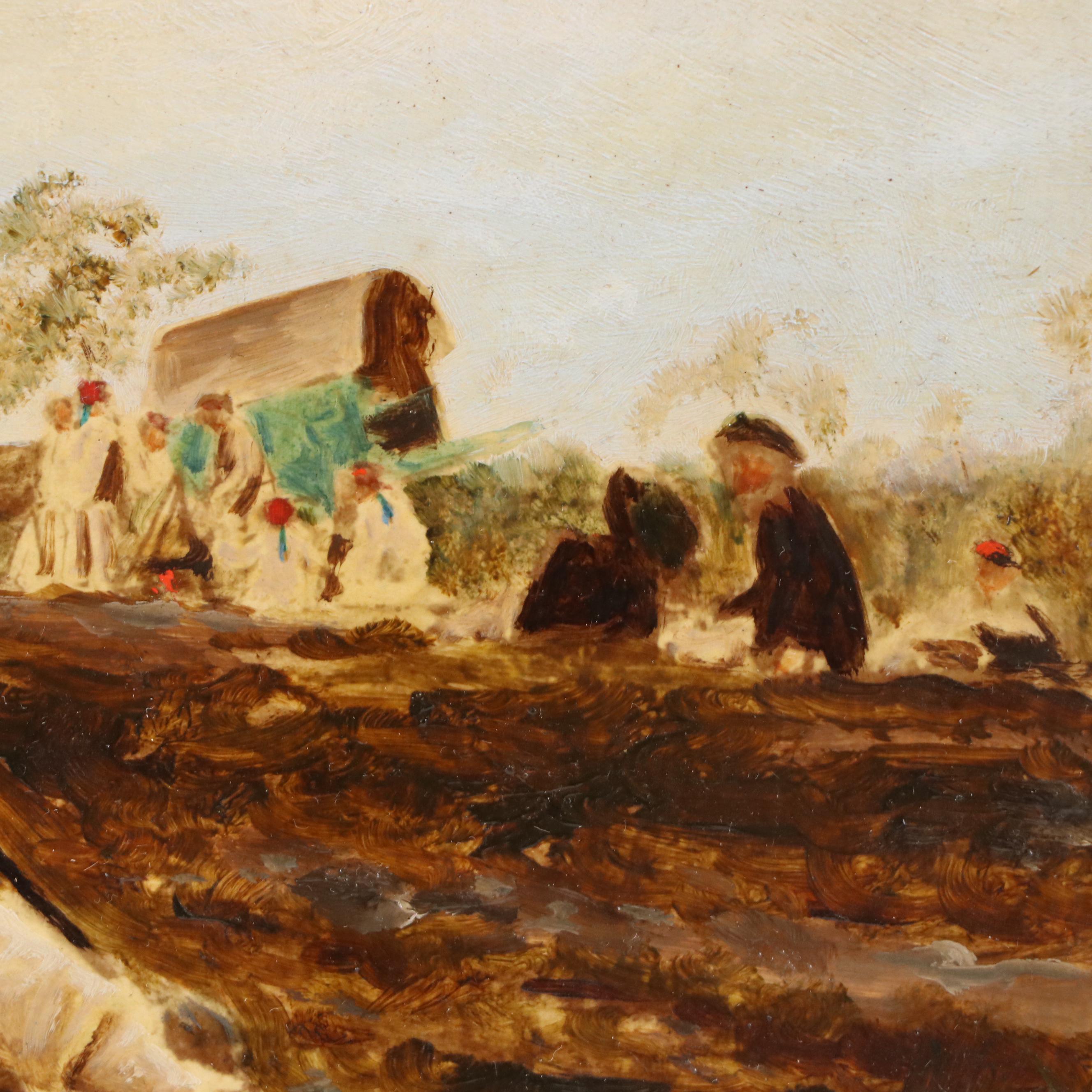 Oil Painting Attributed to Giovanni Fattori "Secretario Galante"