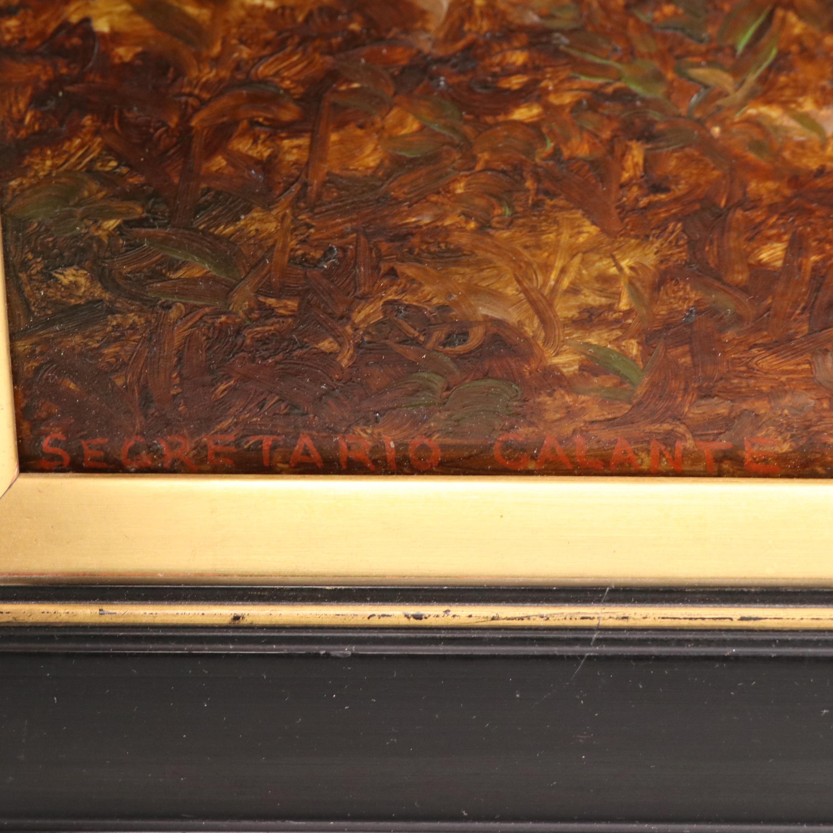 Oil Painting Attributed to Giovanni Fattori "Secretario Galante"