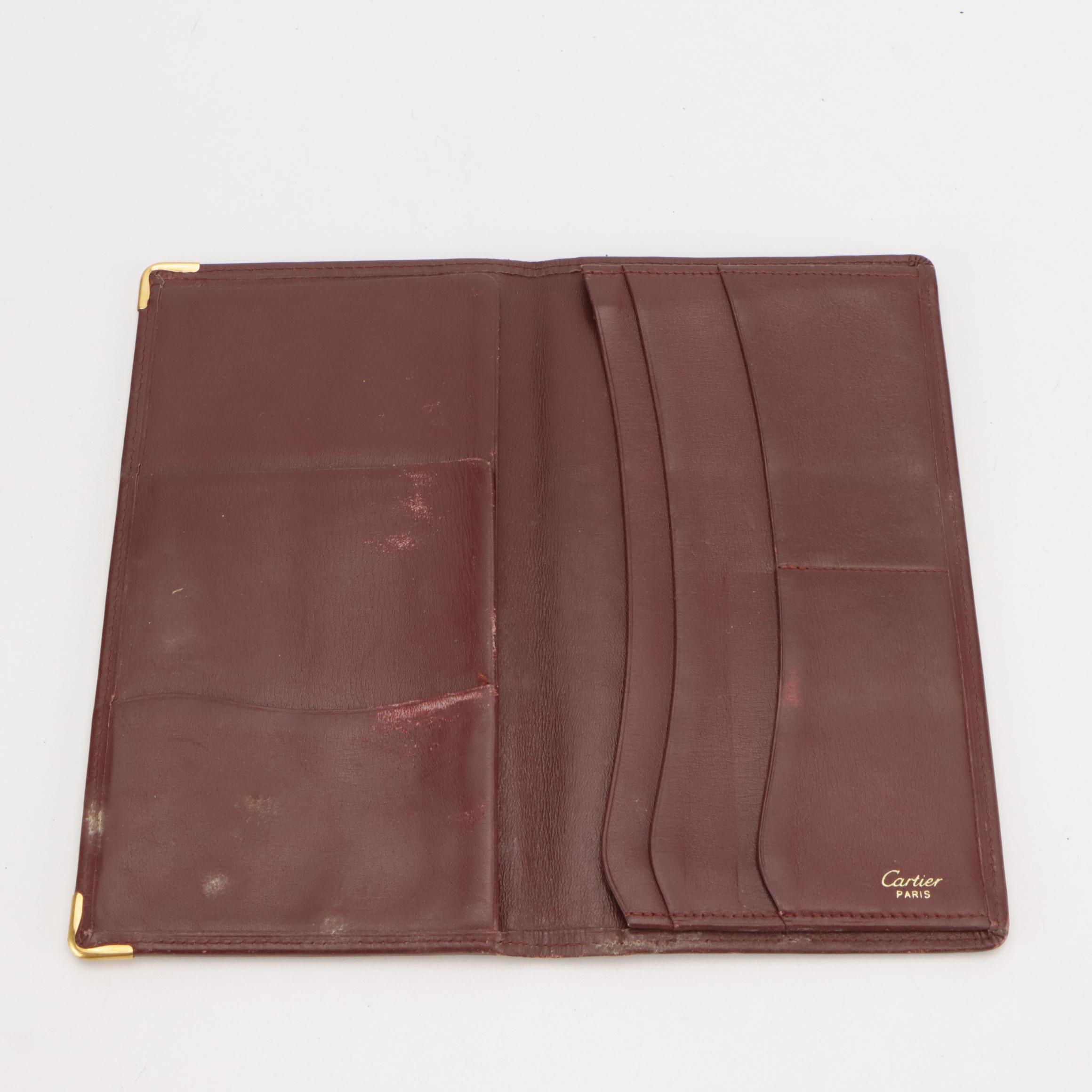 Cartier Must de Cartier Bifold Long Wallet in Burgundy Leather