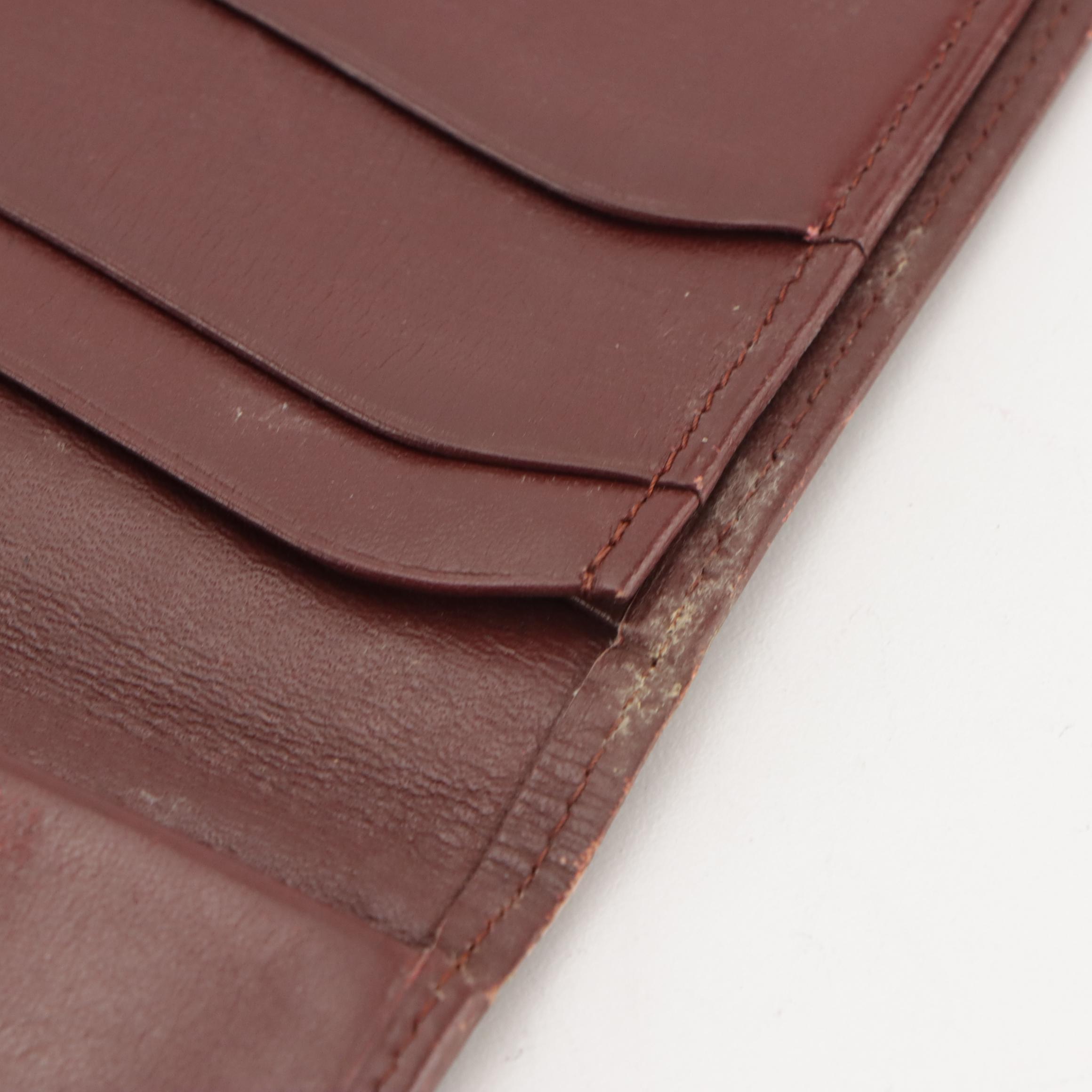 Cartier Must de Cartier Bifold Long Wallet in Burgundy Leather