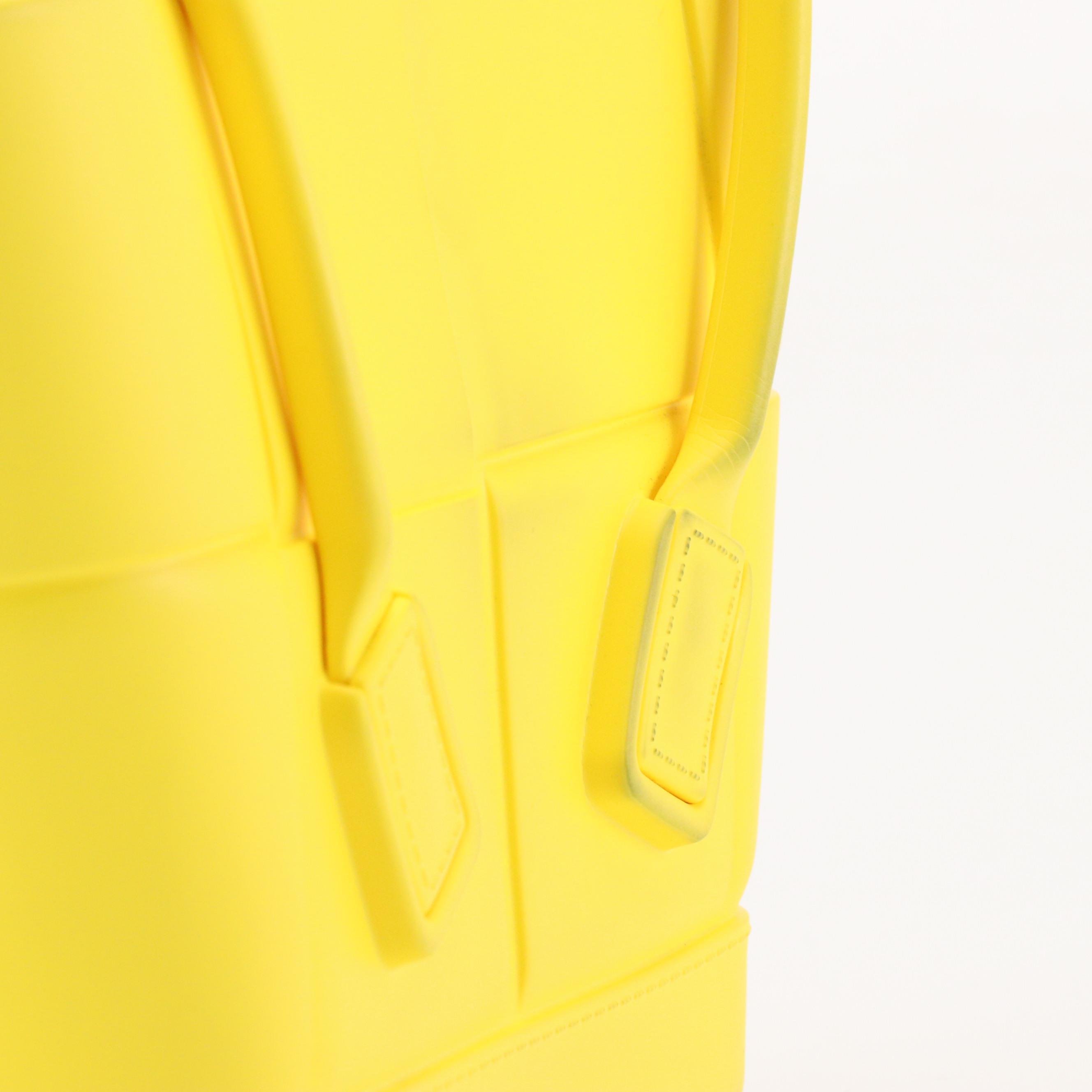 Bottega Veneta Mini Arco Shopper Tote in Lemon Yellow Rubber