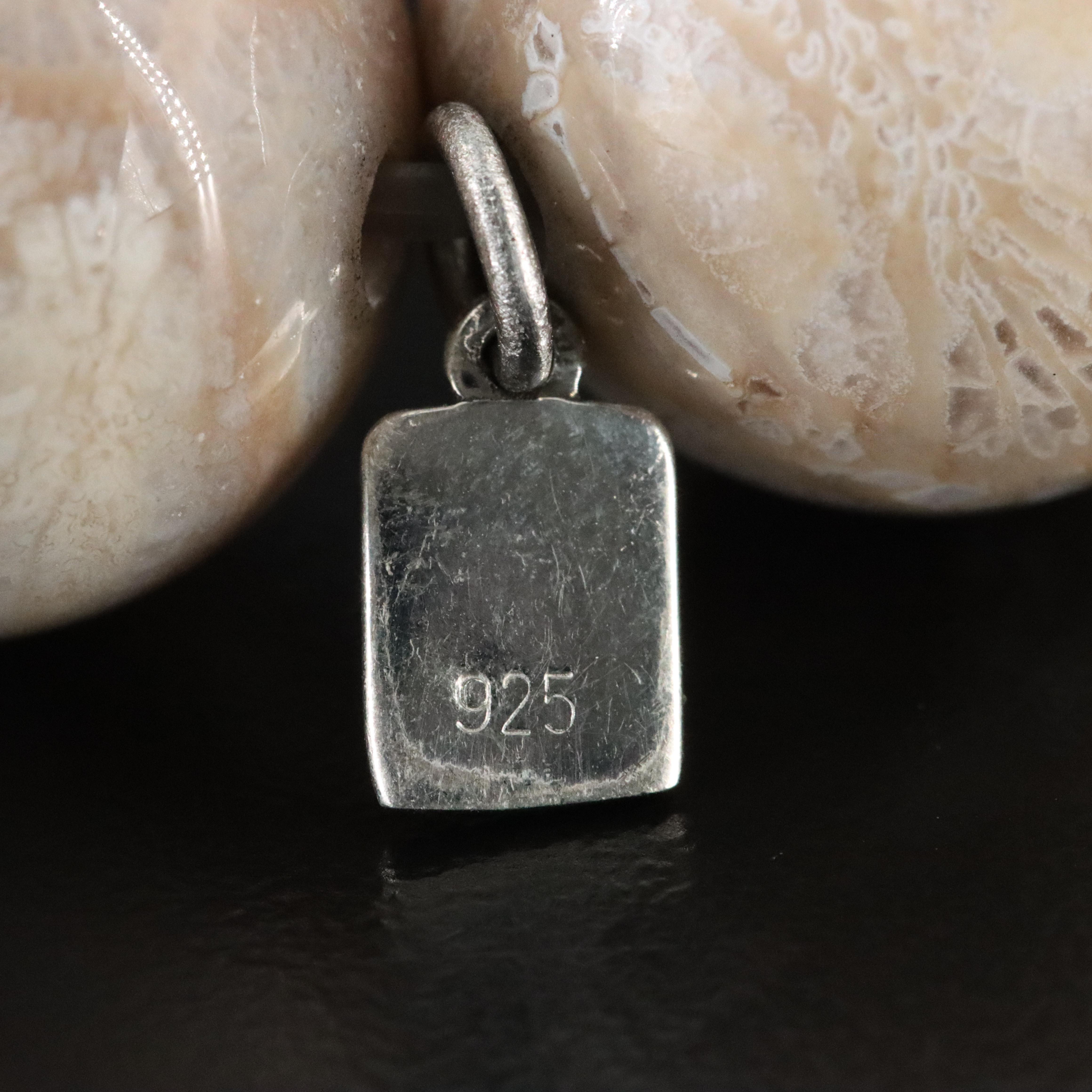 Sheryl Lowe Sterling Bracelet with Pavé Diamonds and Petoskey Stone