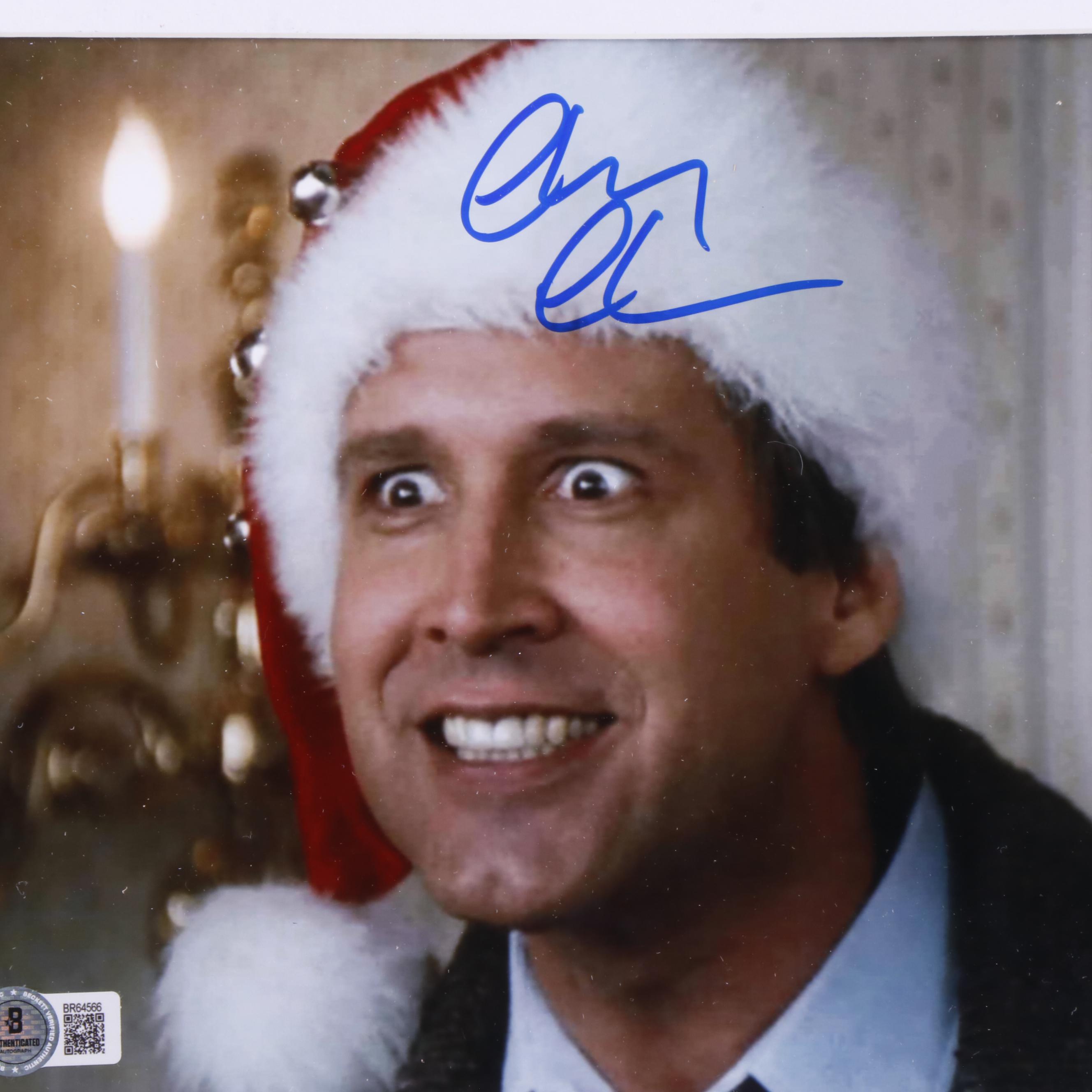 Chevy Chase Signed “Christmas Vacation” Movie Print in Matted Frame, Beckett